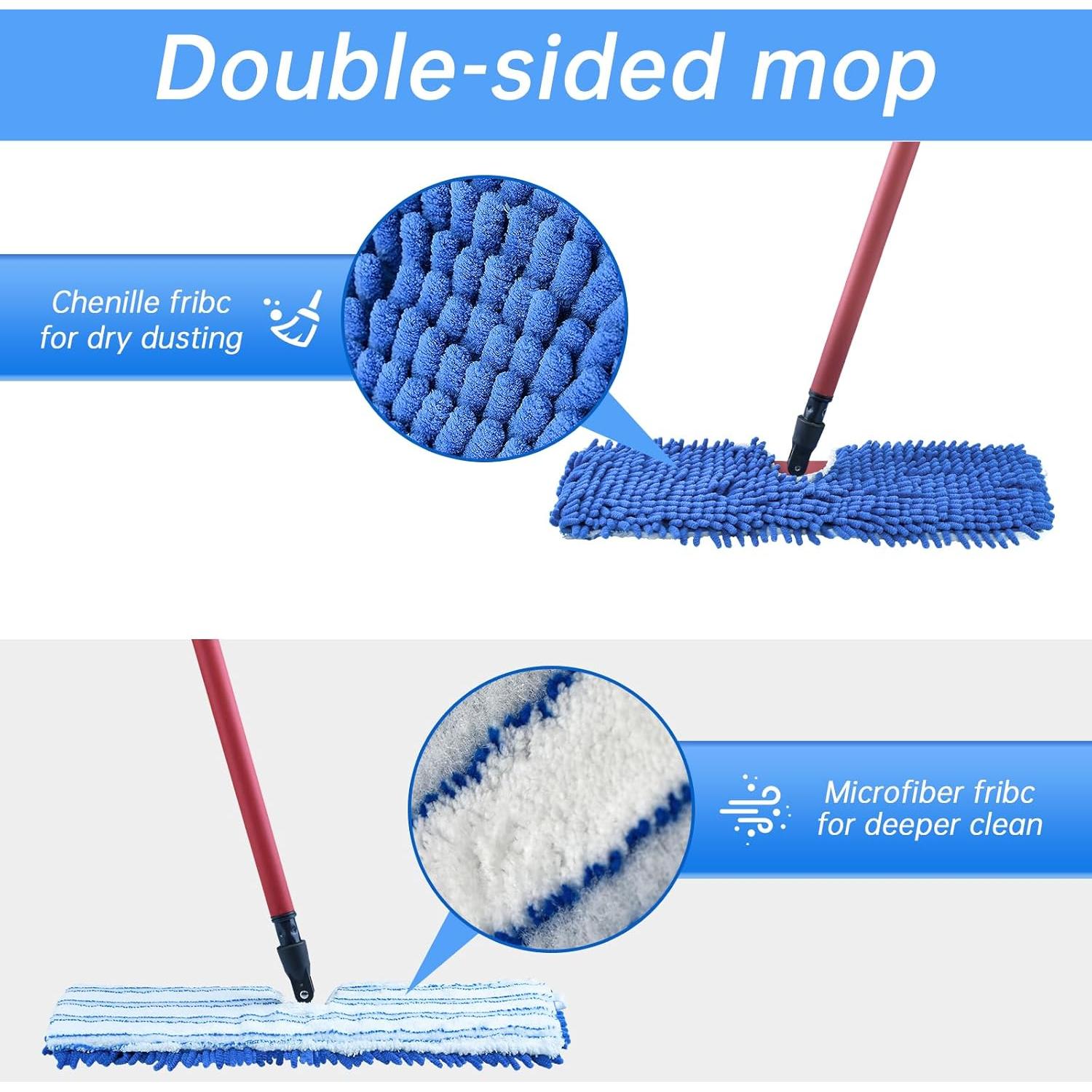 Paquete de 4 cabezales de mopa O-Cedar Dual Action 50x14.5cm