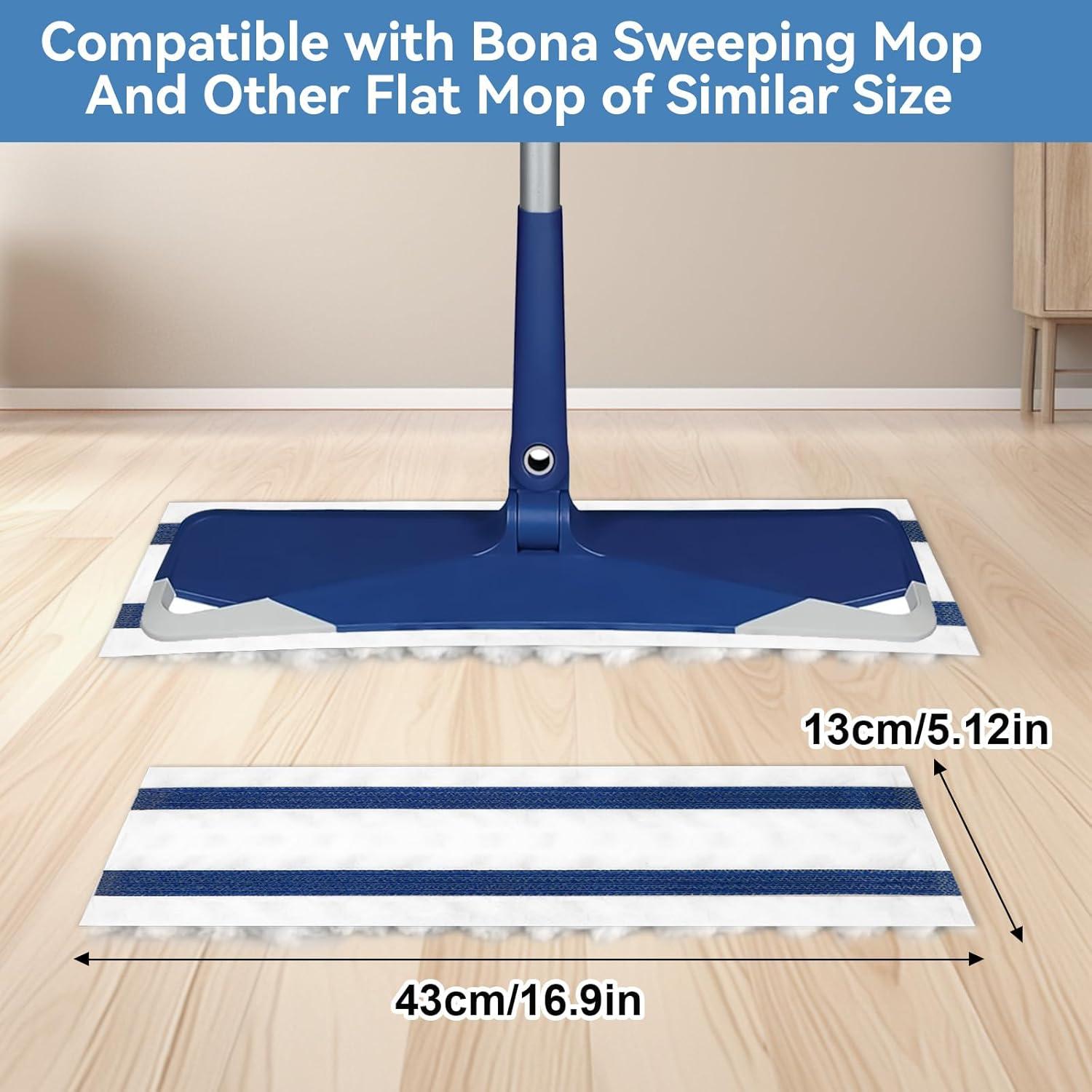 50 Almohadillas Desechables para Mopa Bona 43x13 cm Microfibra