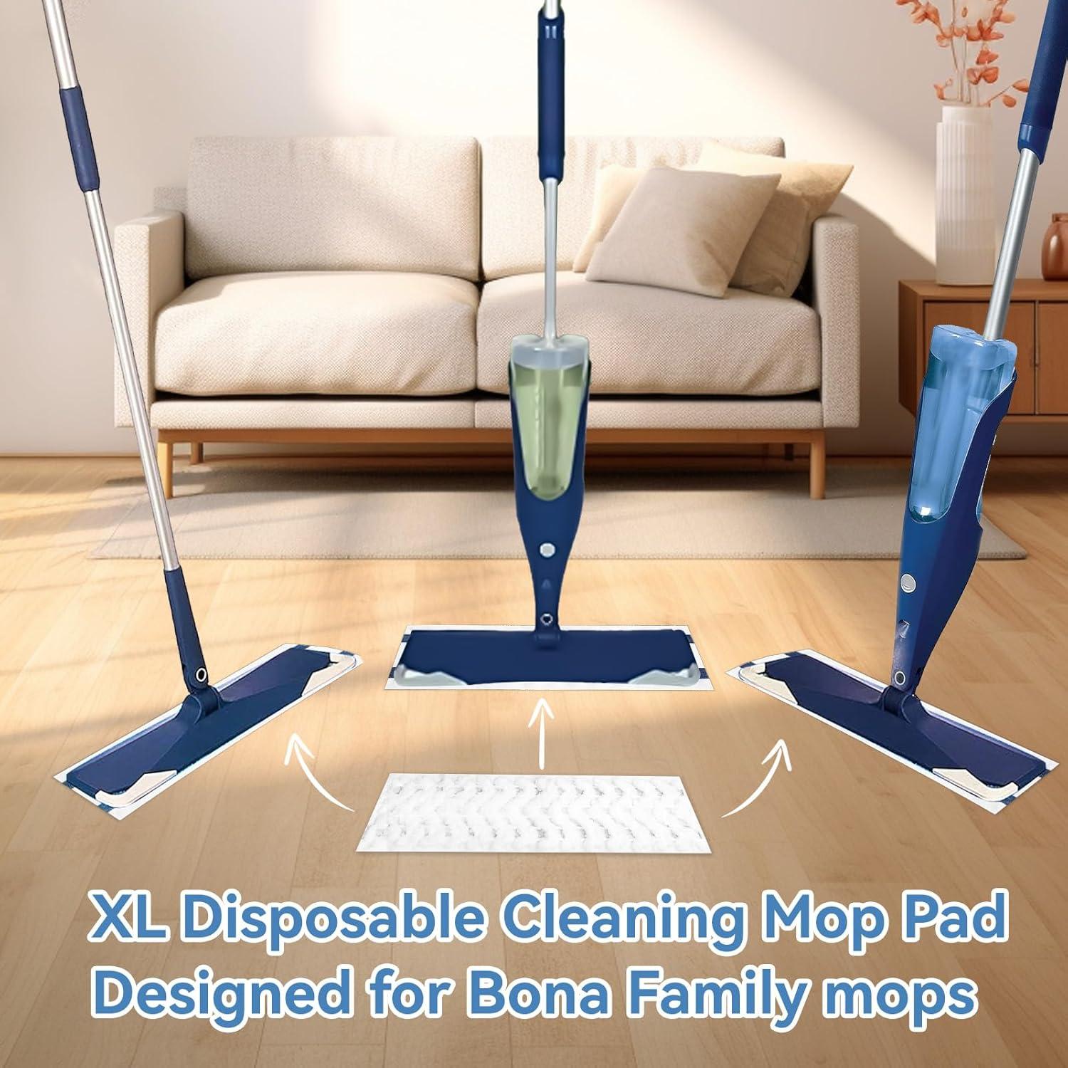 50 Almohadillas Desechables para Mopa Bona 43x13 cm Microfibra