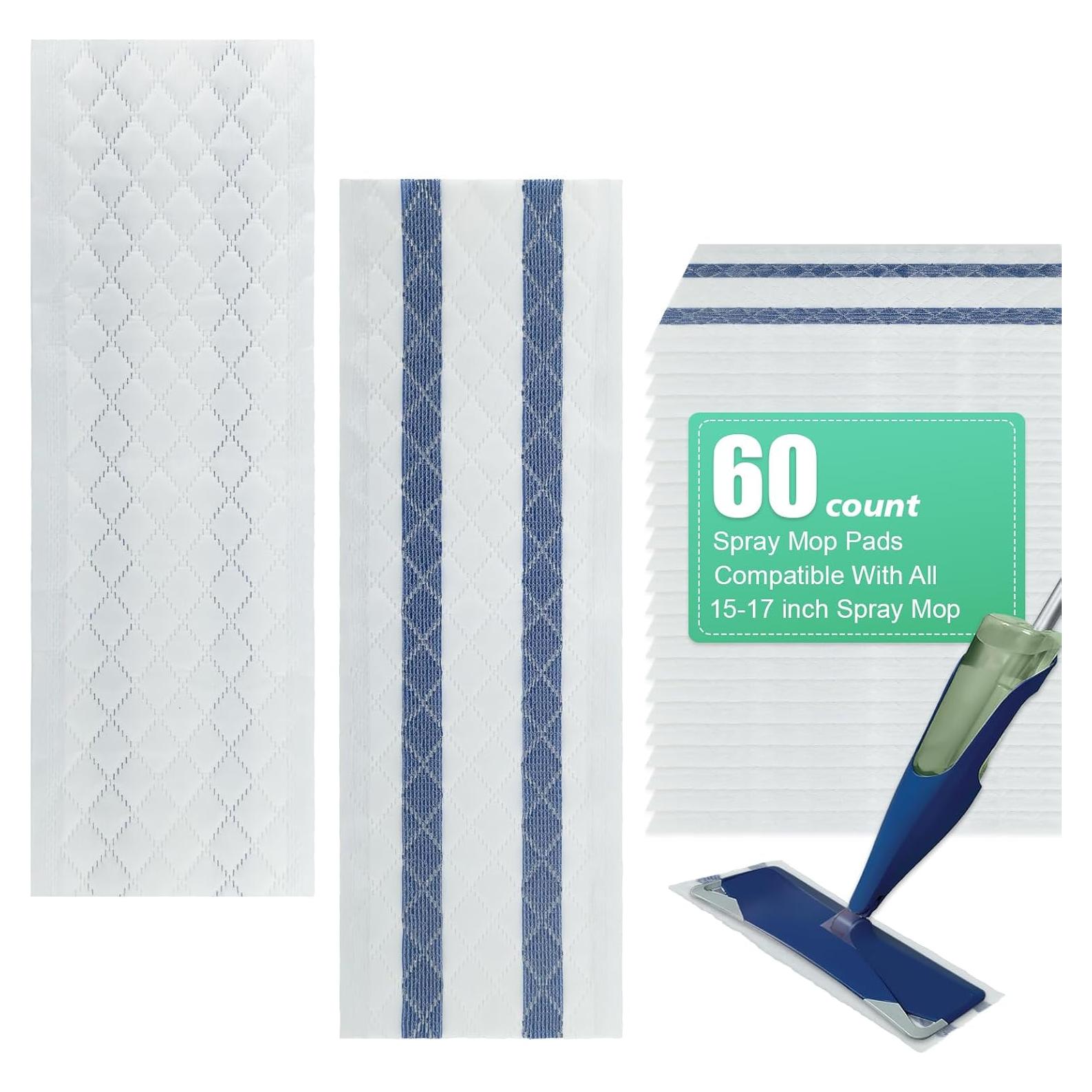 60 Almohadillas de Limpieza Profunda ZQZiQi para Trapeadores 45.72x12.7cm