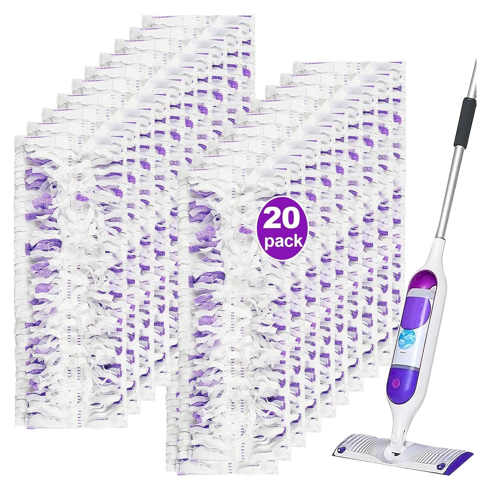 20 Paños Desechables Compatibles Swiffer PowerMop 14x39cm