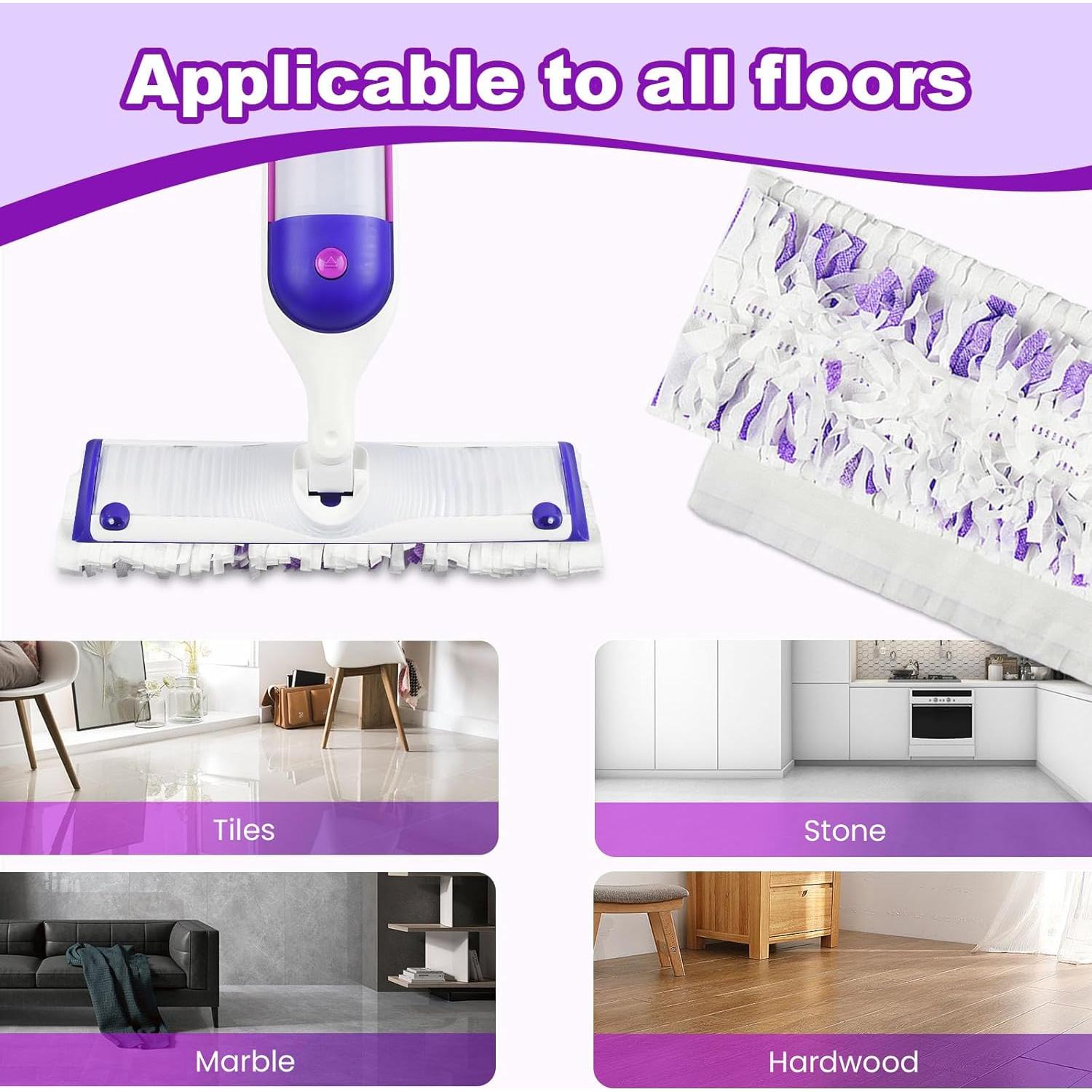 20 Paños Desechables Compatibles Swiffer PowerMop 14x39cm