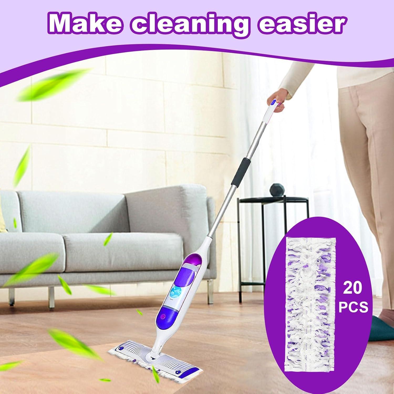 20 Paños Desechables Compatibles Swiffer PowerMop 14x39cm