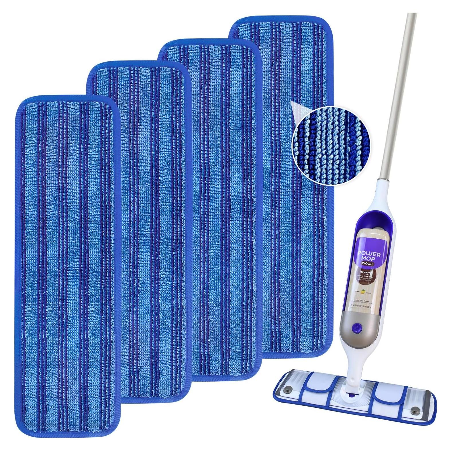 Paquete de 4 Almohadillas Reutilizables Swiffer Power Mop 38x12cm