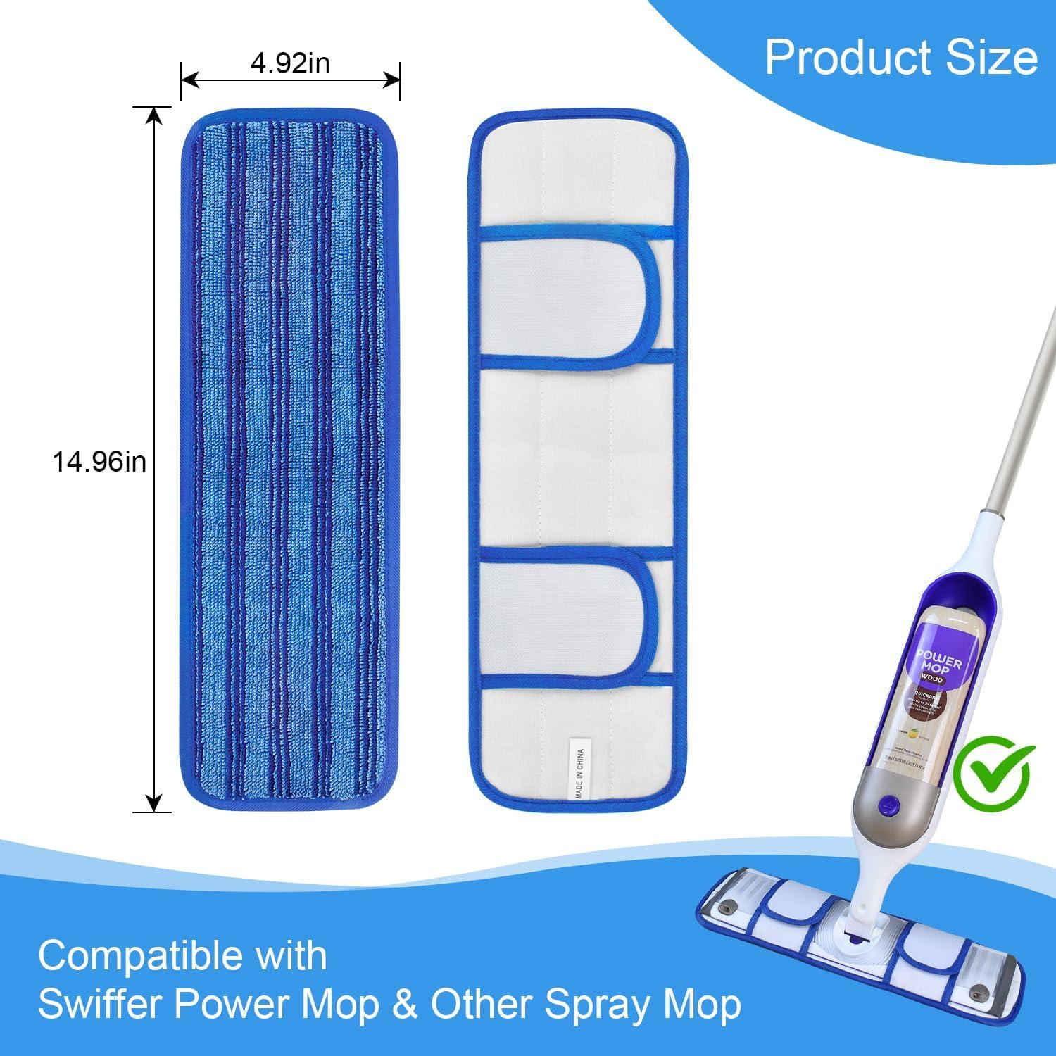 Paquete de 4 Almohadillas Reutilizables Swiffer Power Mop 38x12cm