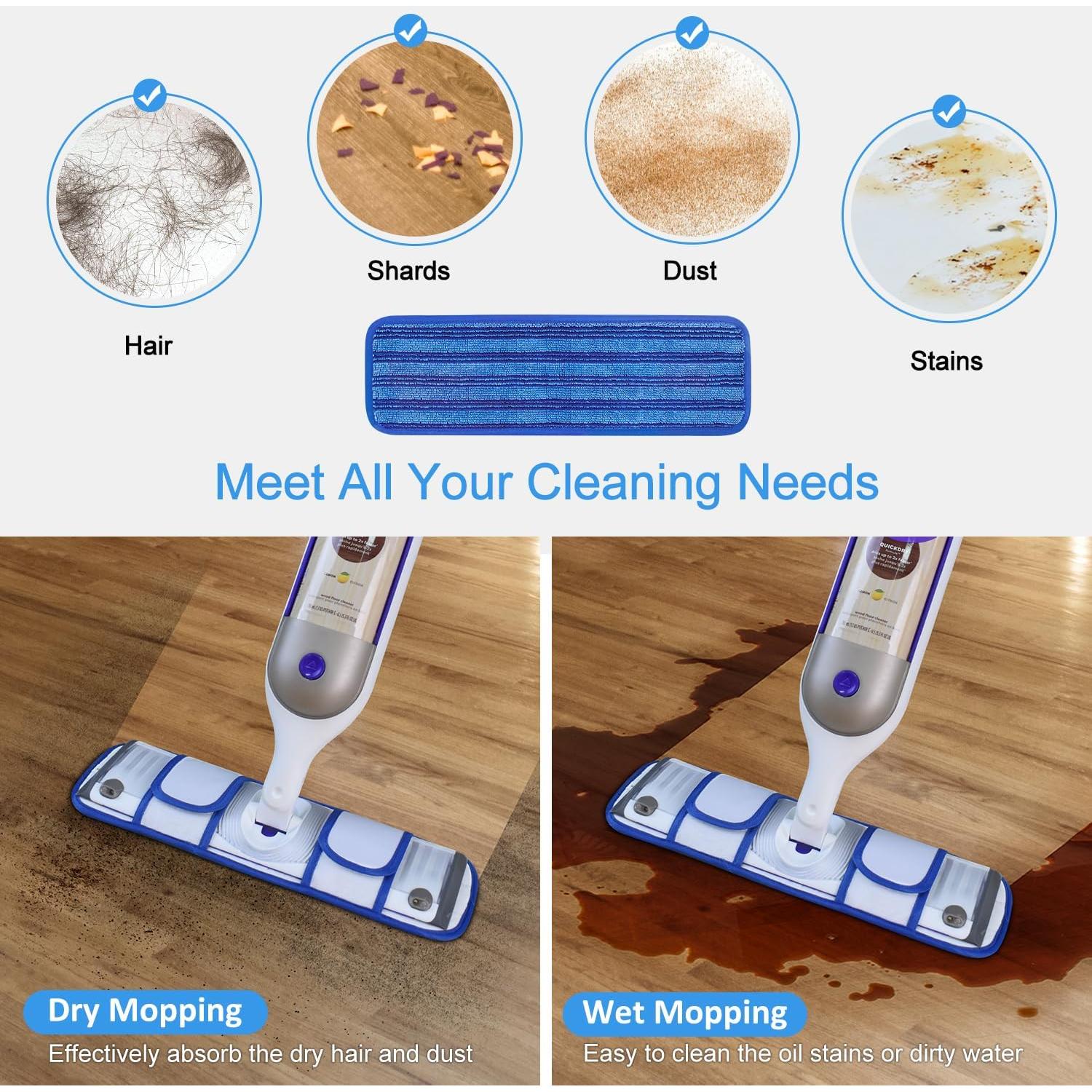 Paquete de 4 Almohadillas Reutilizables Swiffer Power Mop 38x12cm