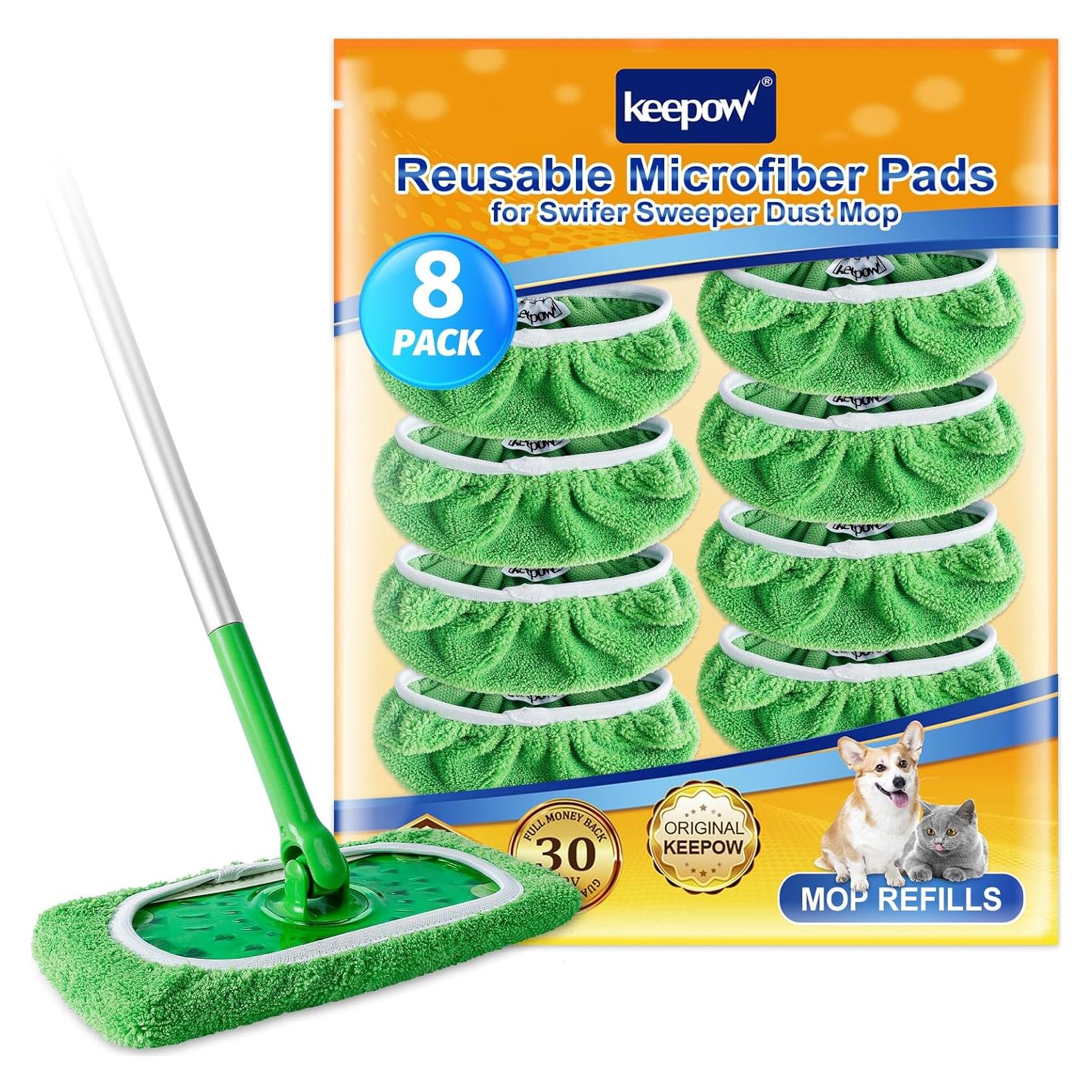 Paños de Mopa Reutilizables KEEPOW 8 Unidades Microfibra