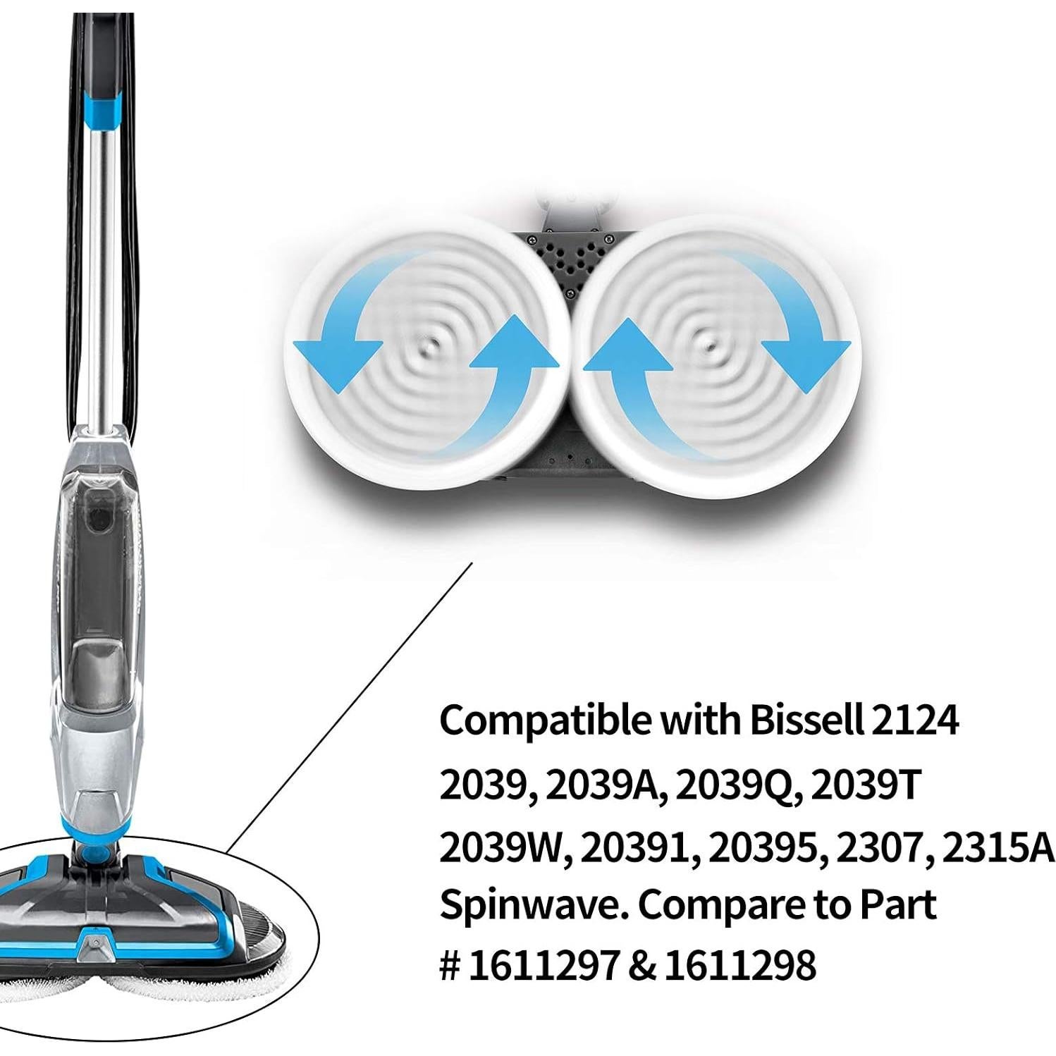 Paquete de 12 Almohadillas de Fregona Bissell SpinWave