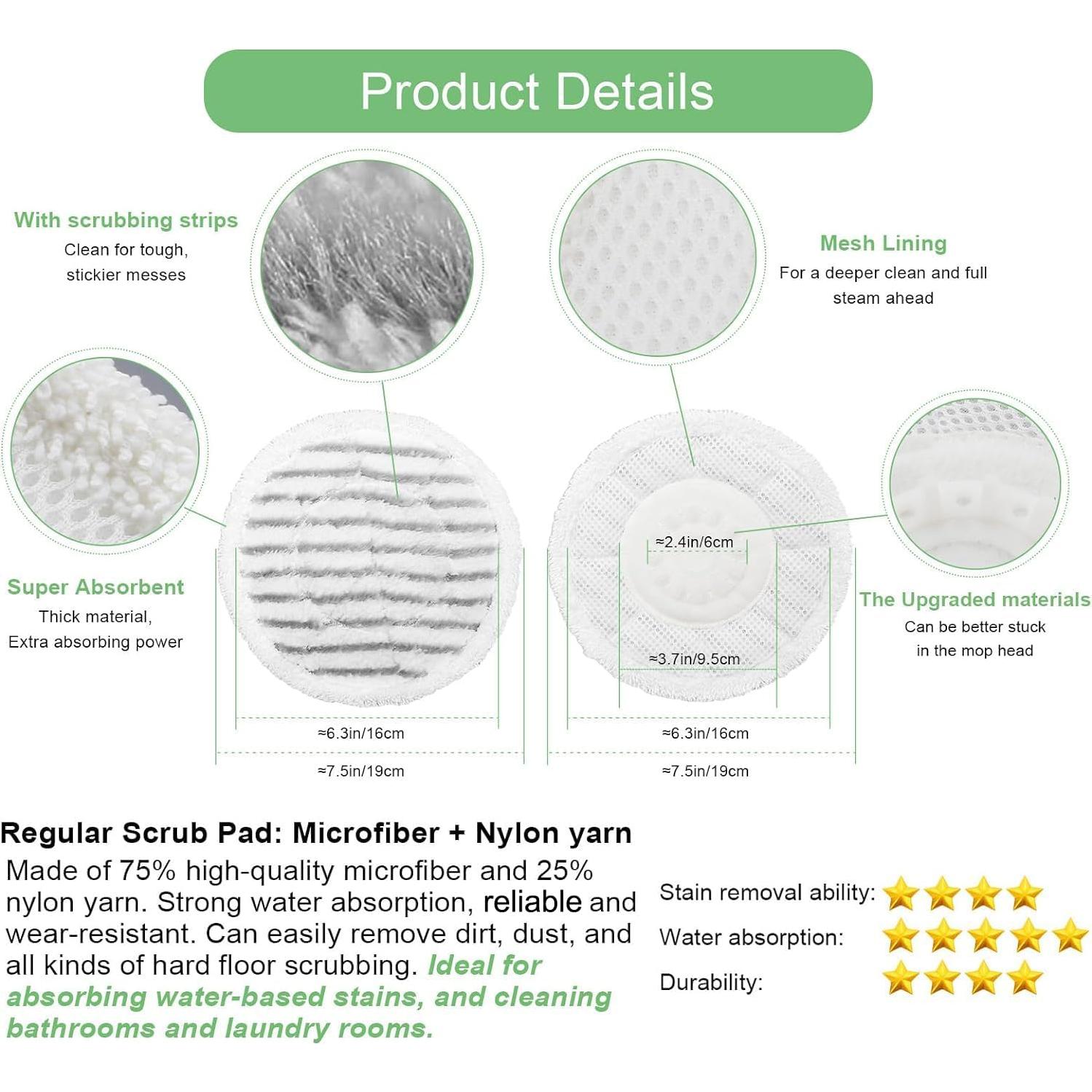 Paquete de 10 almohadillas de reemplazo para mopas Shark S7000