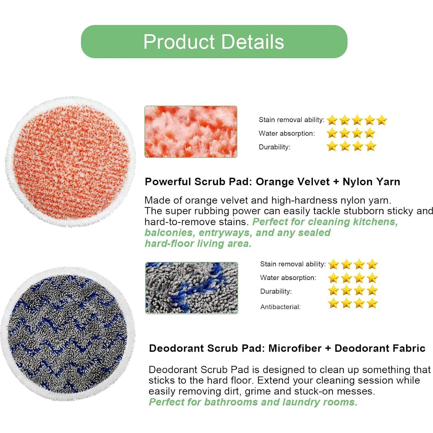 Paquete de 10 almohadillas de reemplazo para mopas Shark S7000