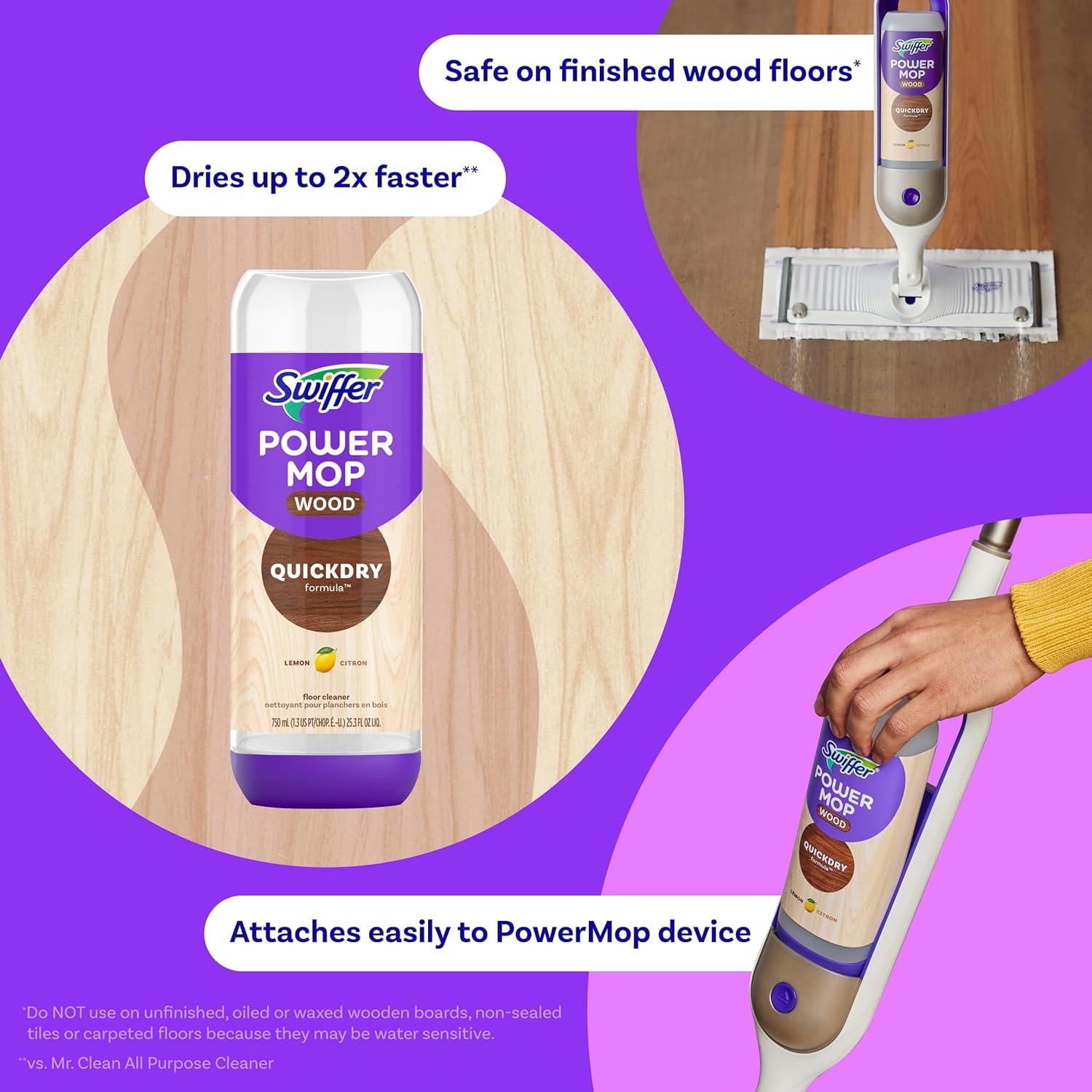 Limpiador de pisos de madera Swiffer Power Mop 1.5L aroma limón