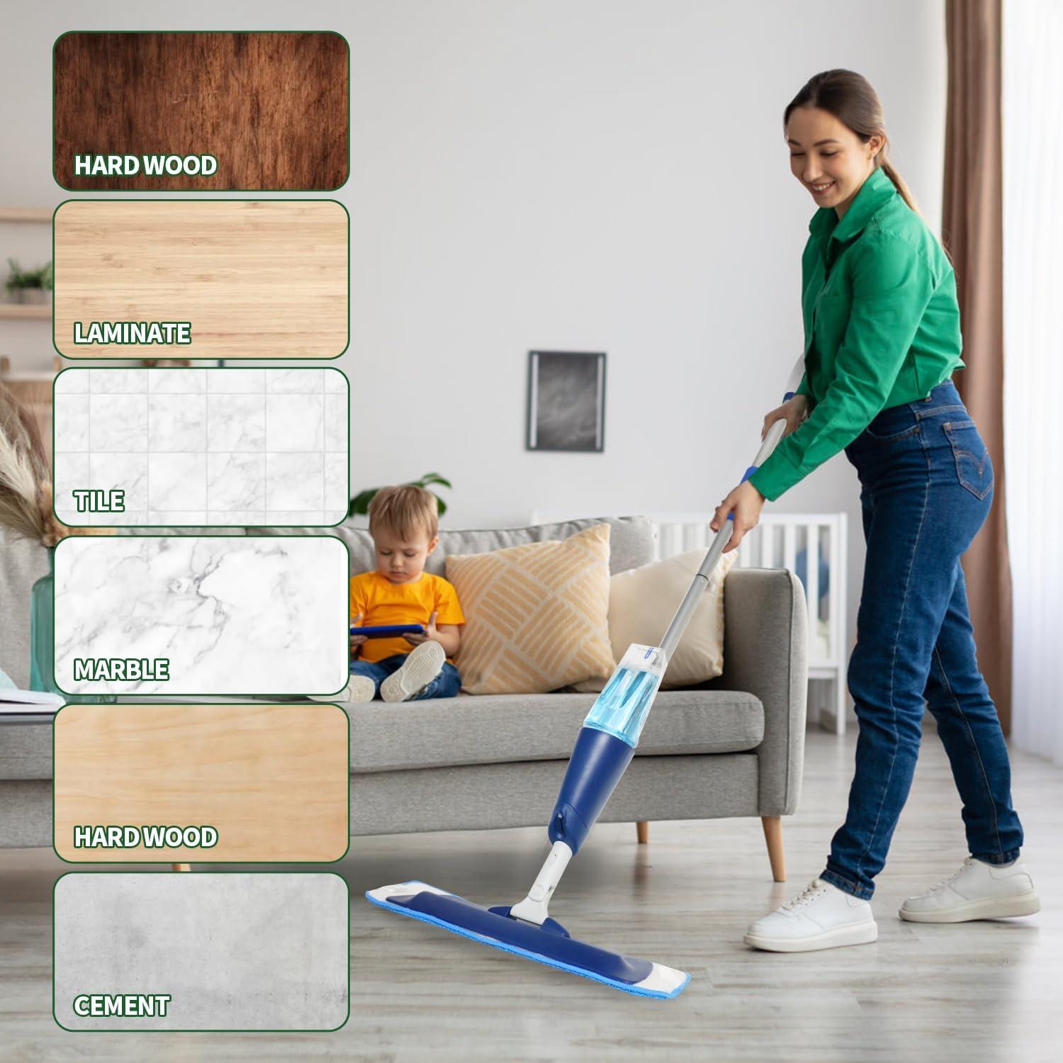 Paquete de 3 almohadillas de microfibra ZEHRAI para mopa Bona