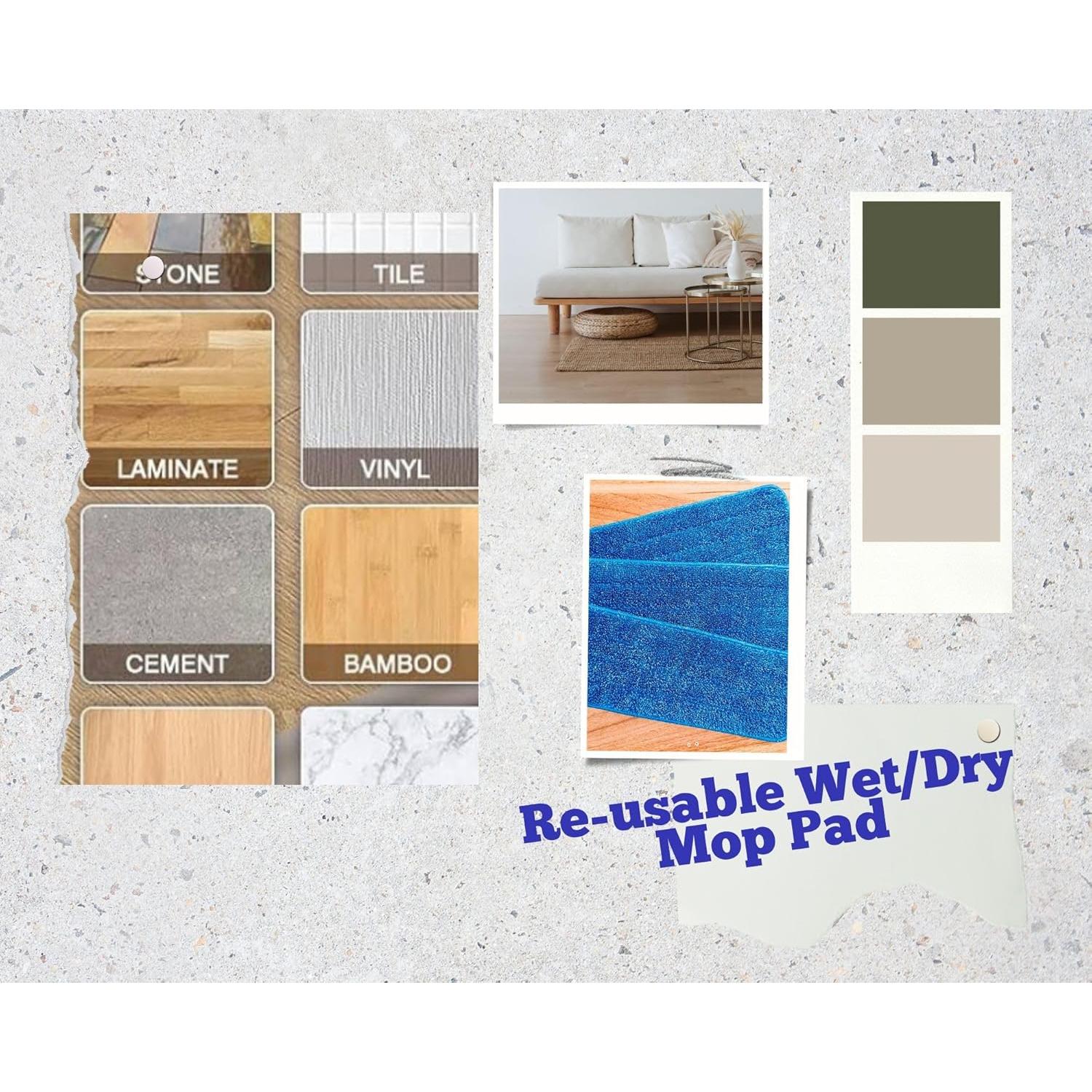 Mopa de Microfibra Reutilizable Exceltrinity 27x13 cm - Paquete de 2