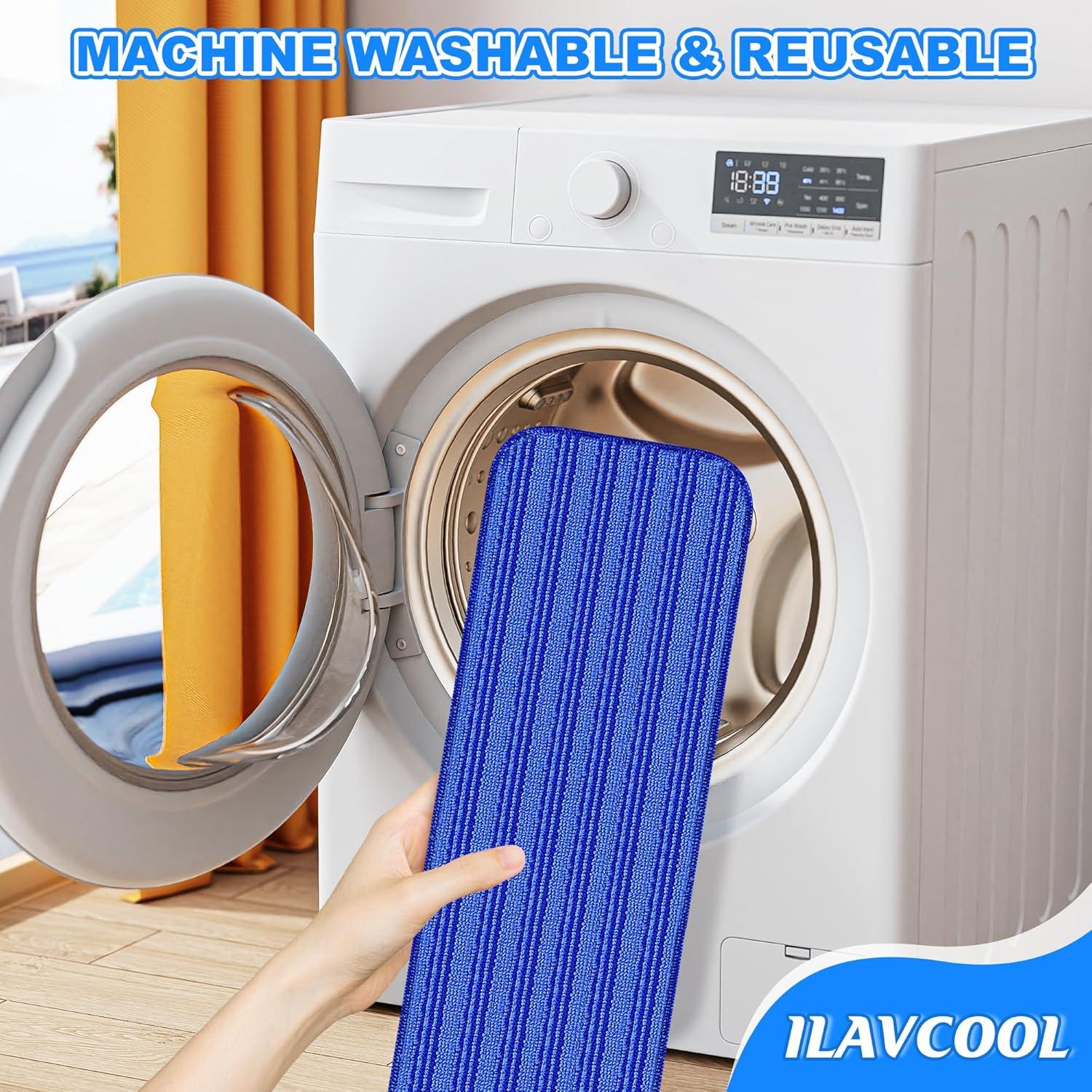 Paquete de 4 almohadillas reutilizables ILAVCOOL para Swiffer