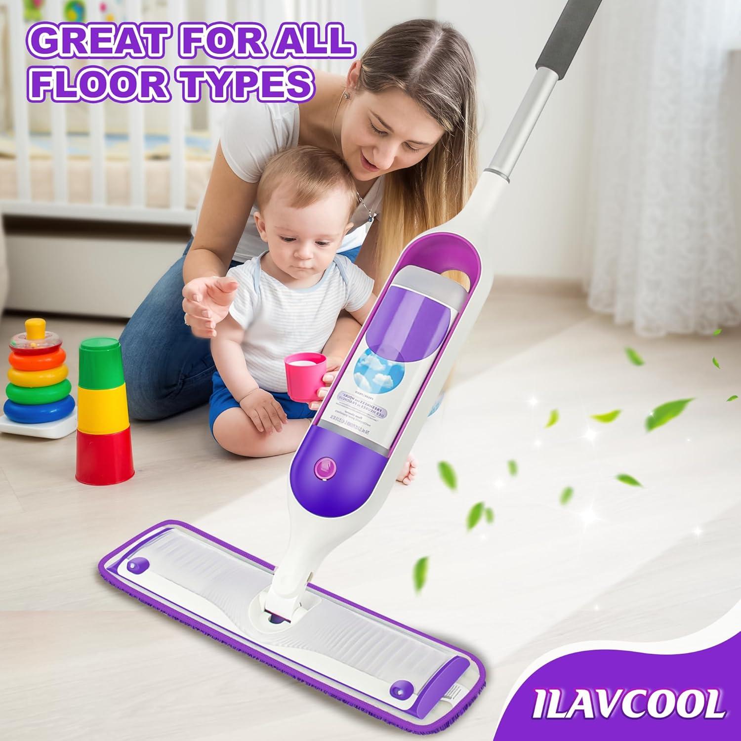 Paquete de 4 almohadillas reutilizables ILAVCOOL para Swiffer