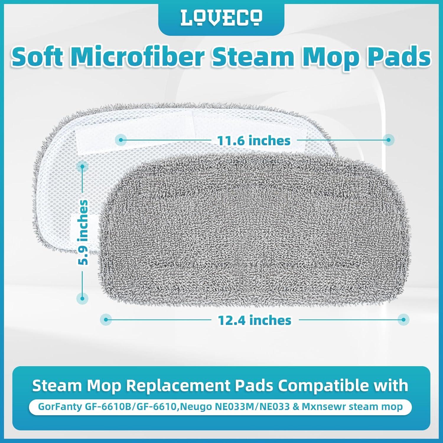 LOVECO 4 Almohadillas de Vapor Reemplazo Microfibra 31.5x15cm
