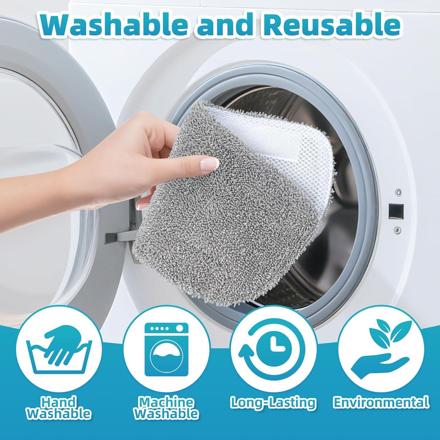 LOVECO 4 Almohadillas de Vapor Reemplazo Microfibra 31.5x15cm