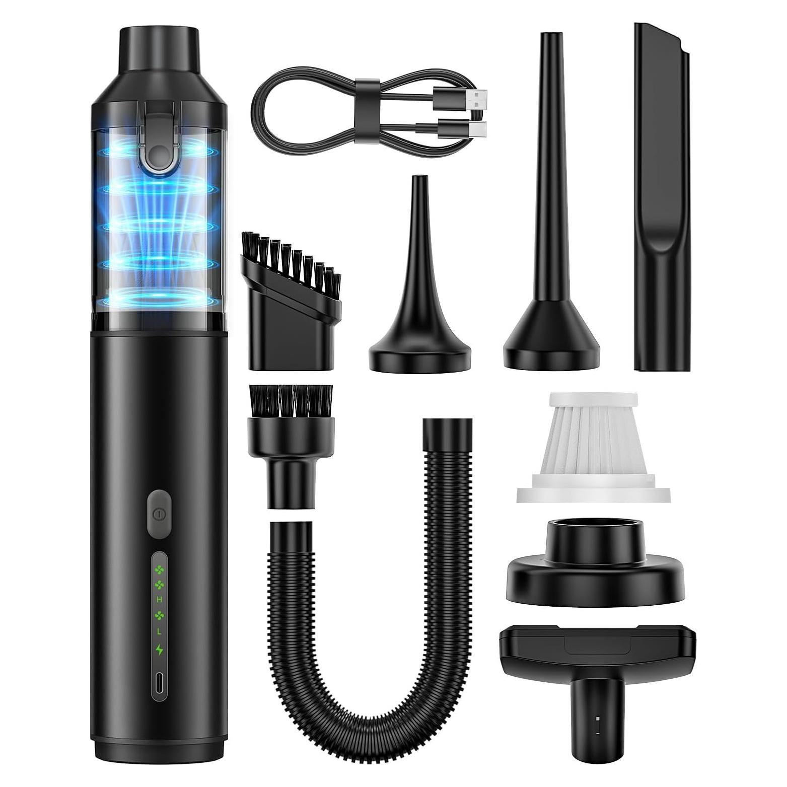 Aspiradora de Coche Portátil Voice-tank 4 en 1 16800Pa