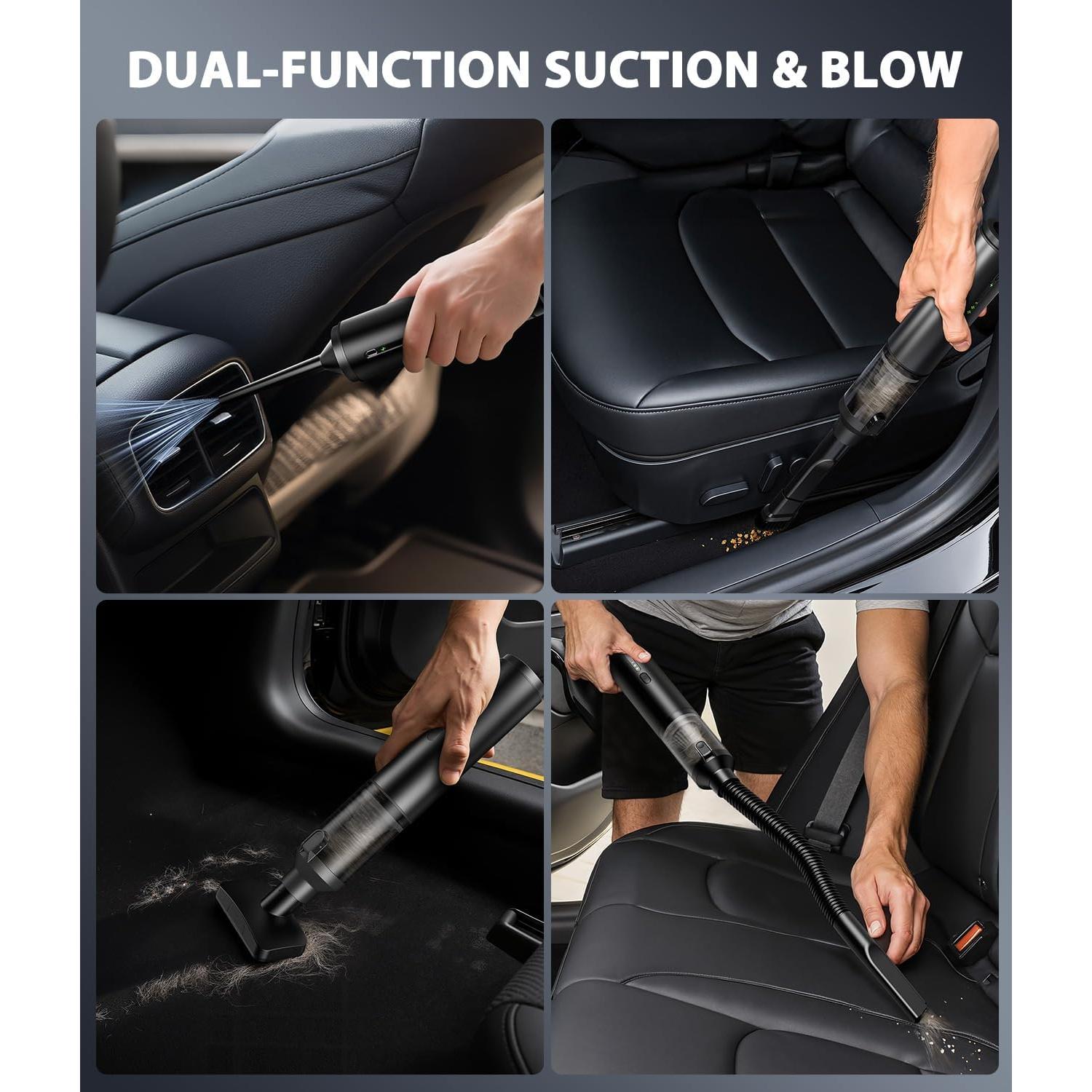 Aspiradora de Coche Portátil Voice-tank 4 en 1 16800Pa