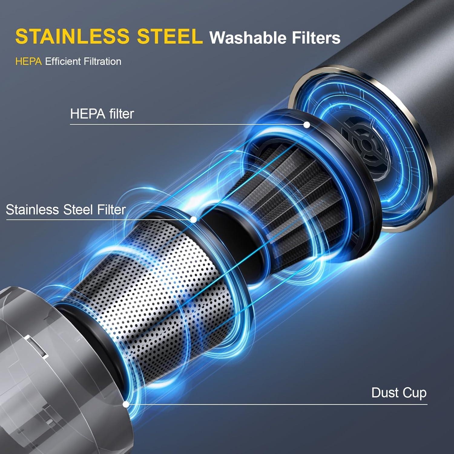 Aspiradora de Mano Inalámbrica Ederfun L-19 19000PA 4-en-1