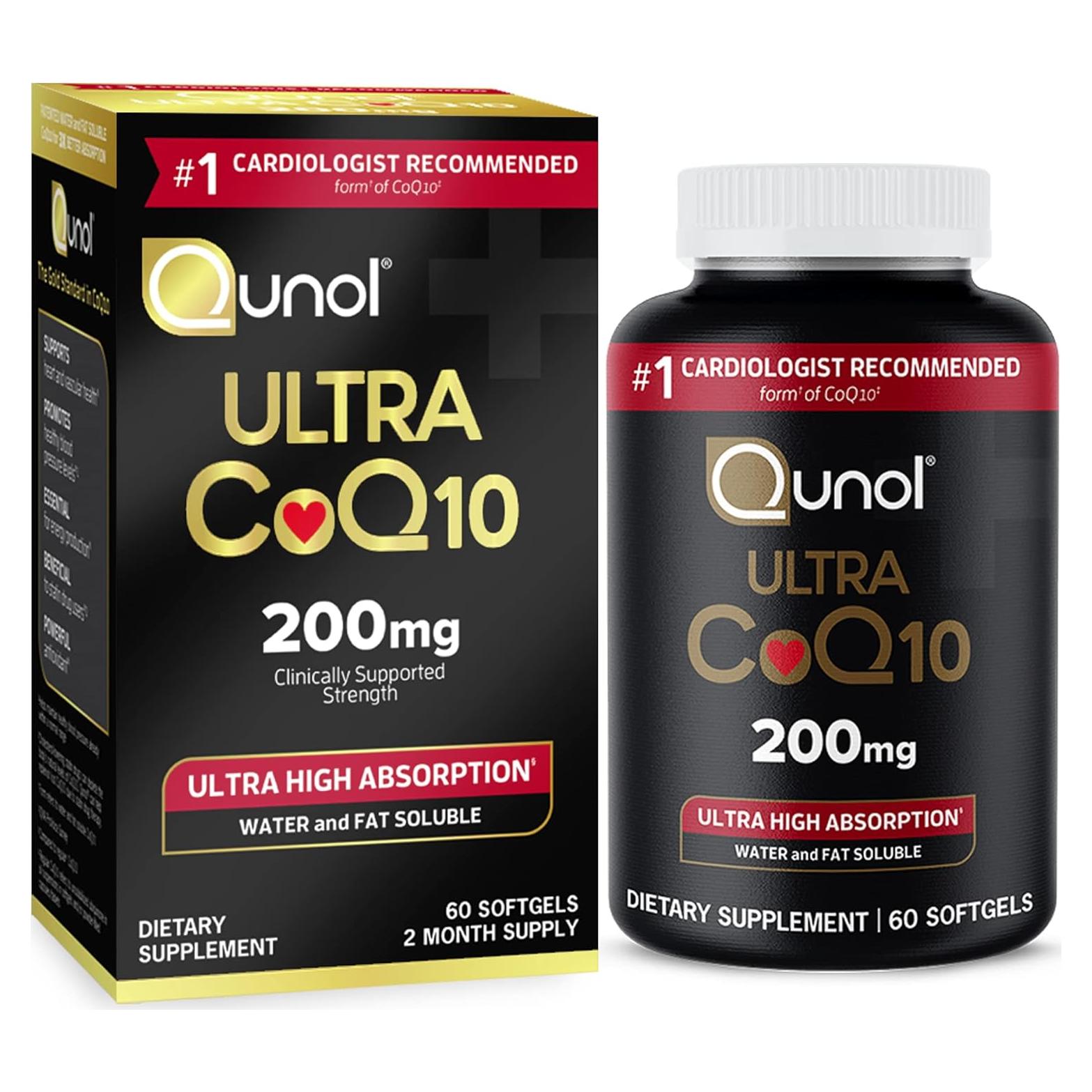 Suplemento CoQ10 Qunol 200mg Ultra Alta Absorción 60 Softgels