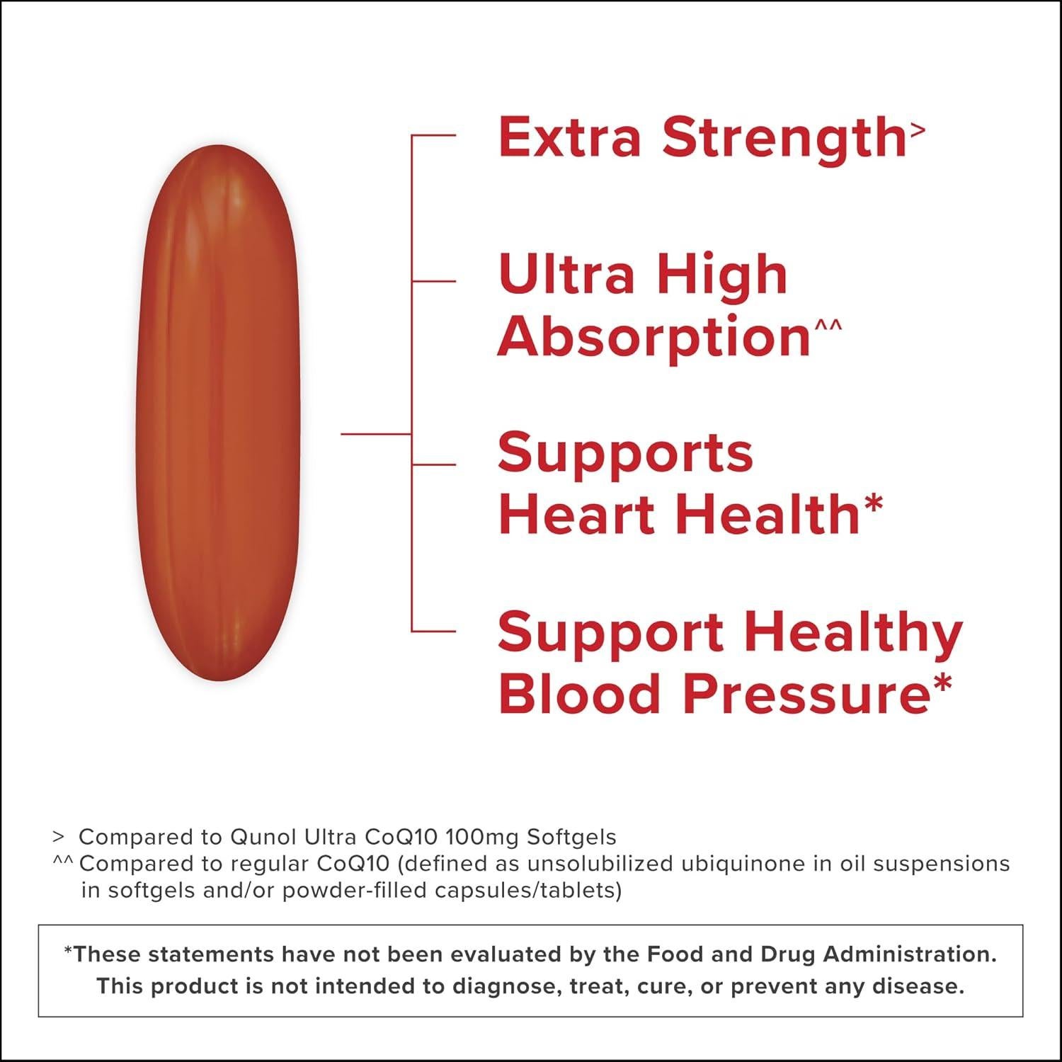 Suplemento CoQ10 Qunol 200mg Ultra Alta Absorción 60 Softgels