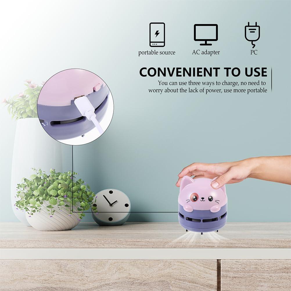 Aspiradora Mini Homoyoyo Portátil de Escritorio Violeta