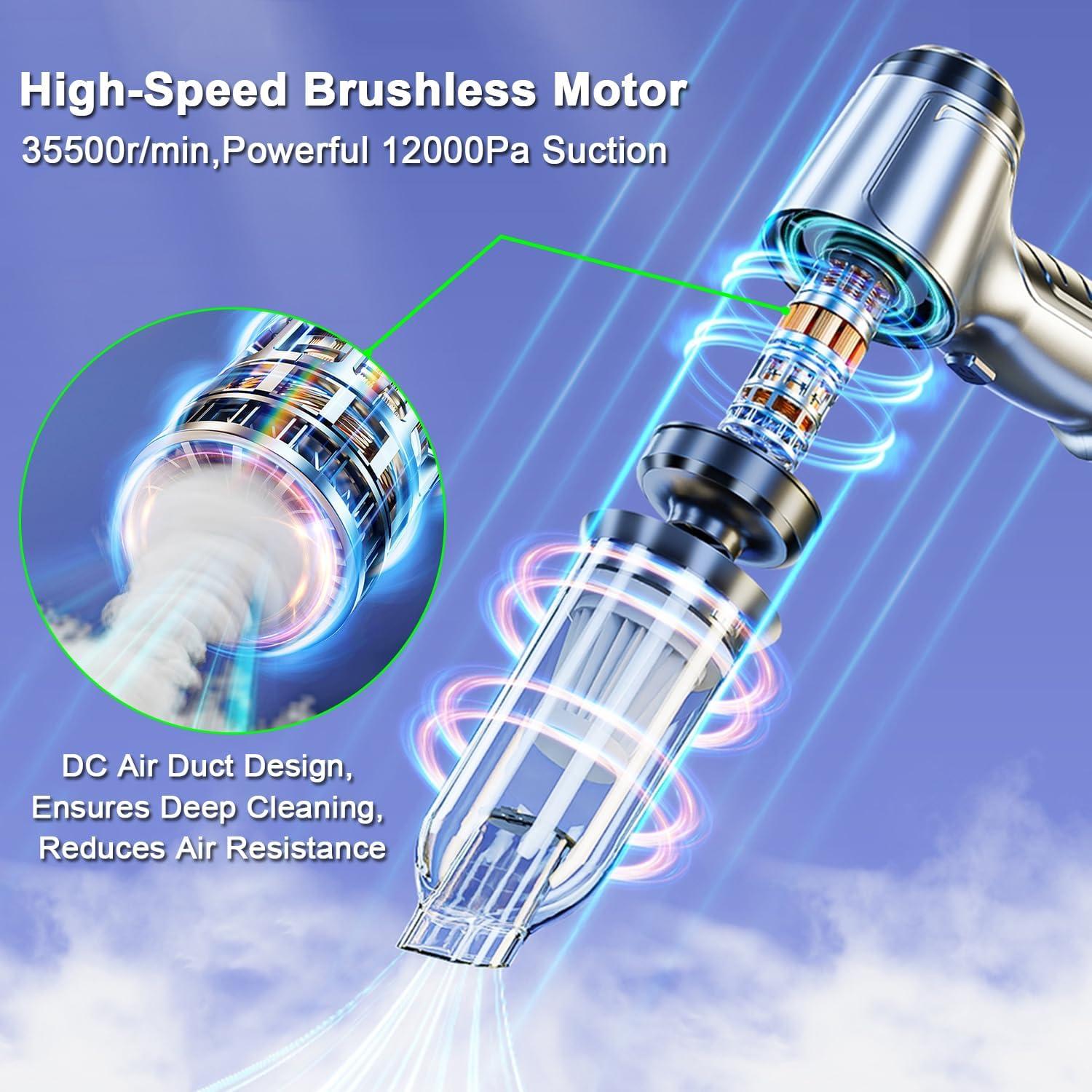 Aspiradora Mini Inalámbrica LEAPHZOT ST-6645 15000PA 3 en 1