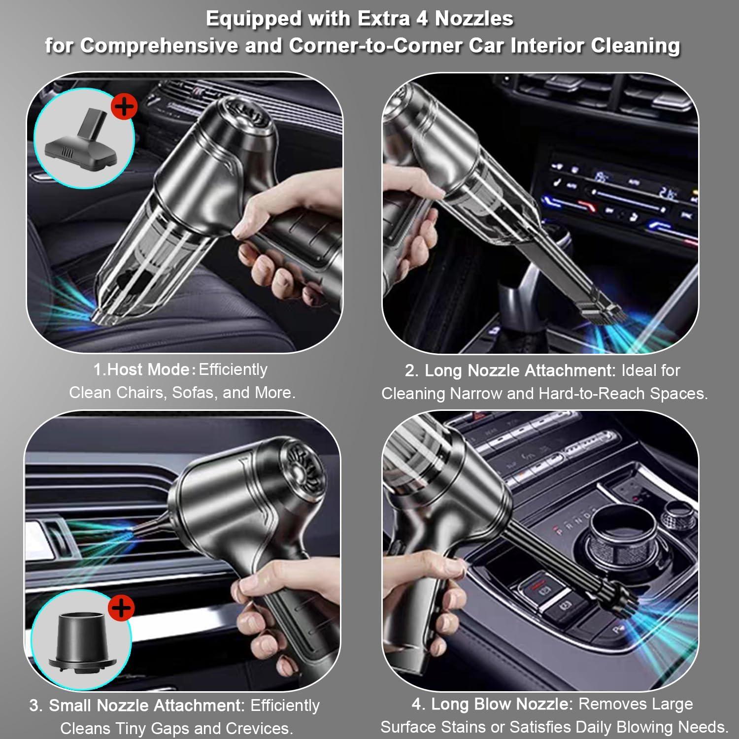 Aspiradora Mini Inalámbrica LEAPHZOT ST-6645 15000PA 3 en 1