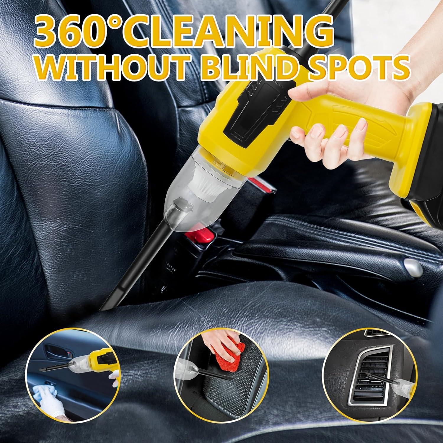 Aspiradora de Coche Inalámbrica IOHBThe DW068 120W 2 en 1