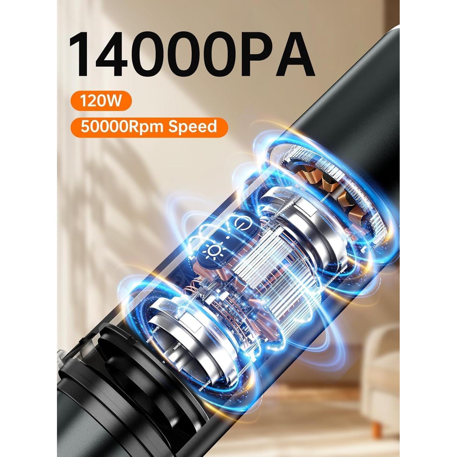 Aspiradora de Mano Inalámbrica Ruwa P17 Pro 300ml 120W