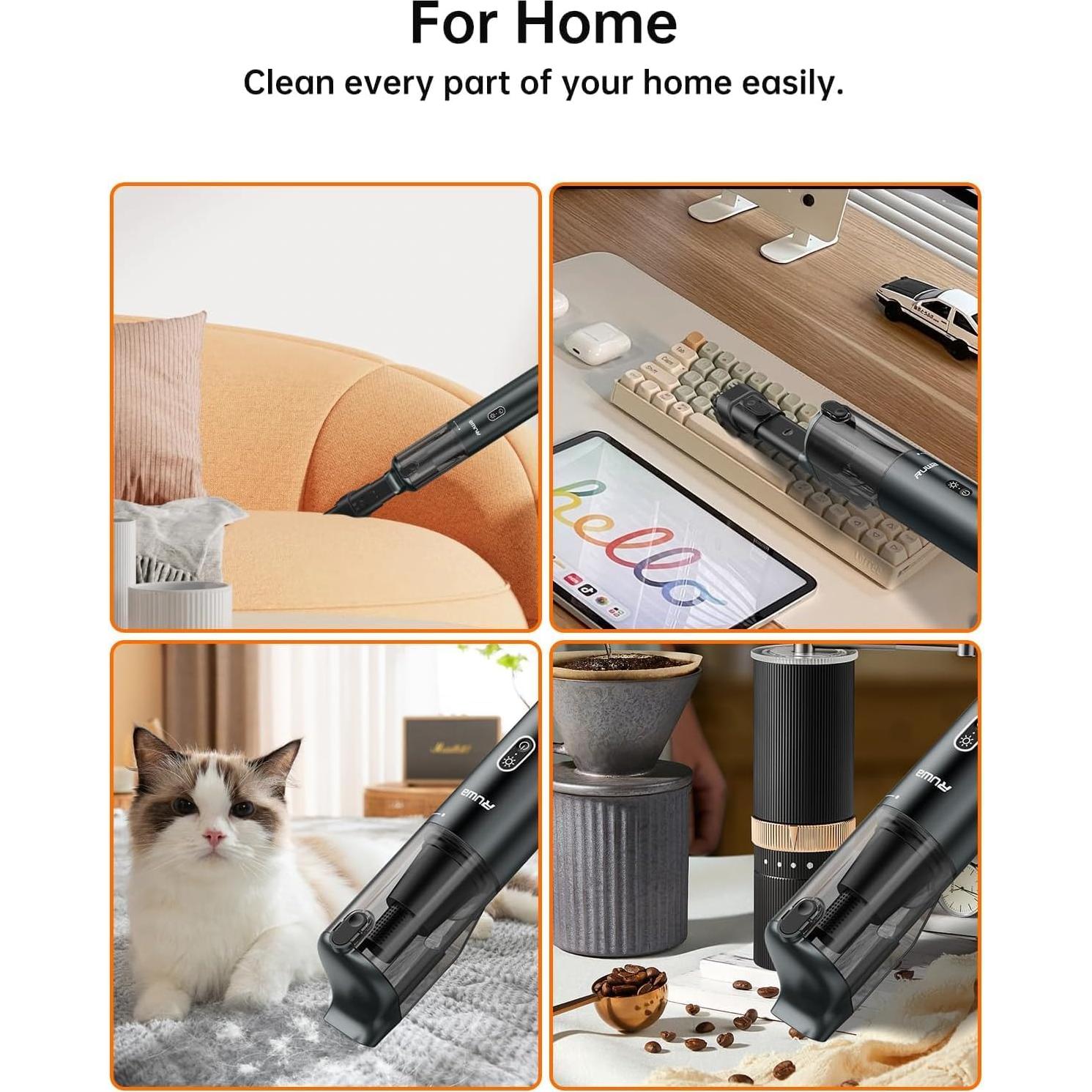 Aspiradora de Mano Inalámbrica Ruwa P17 Pro 300ml 120W