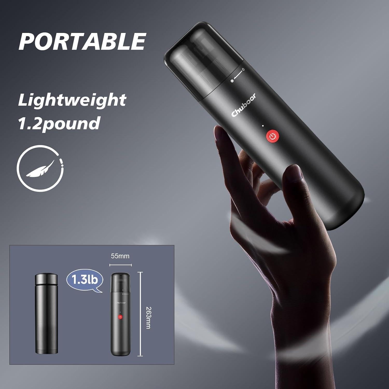 Aspiradora de Mano Inalámbrica Chuboor P10 70W 30min Negro