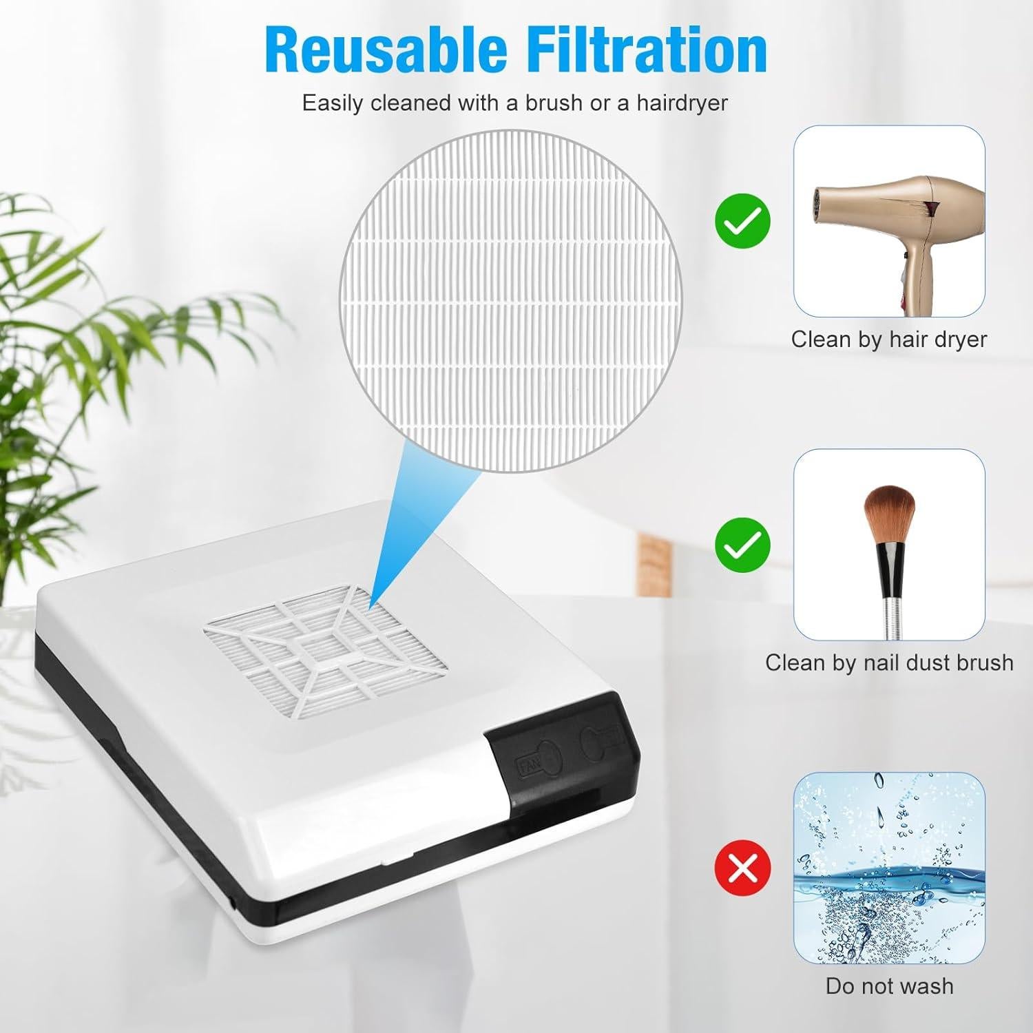 Colector de Polvo de Pulido BUIFAC BF-087 con Ventilador y LED