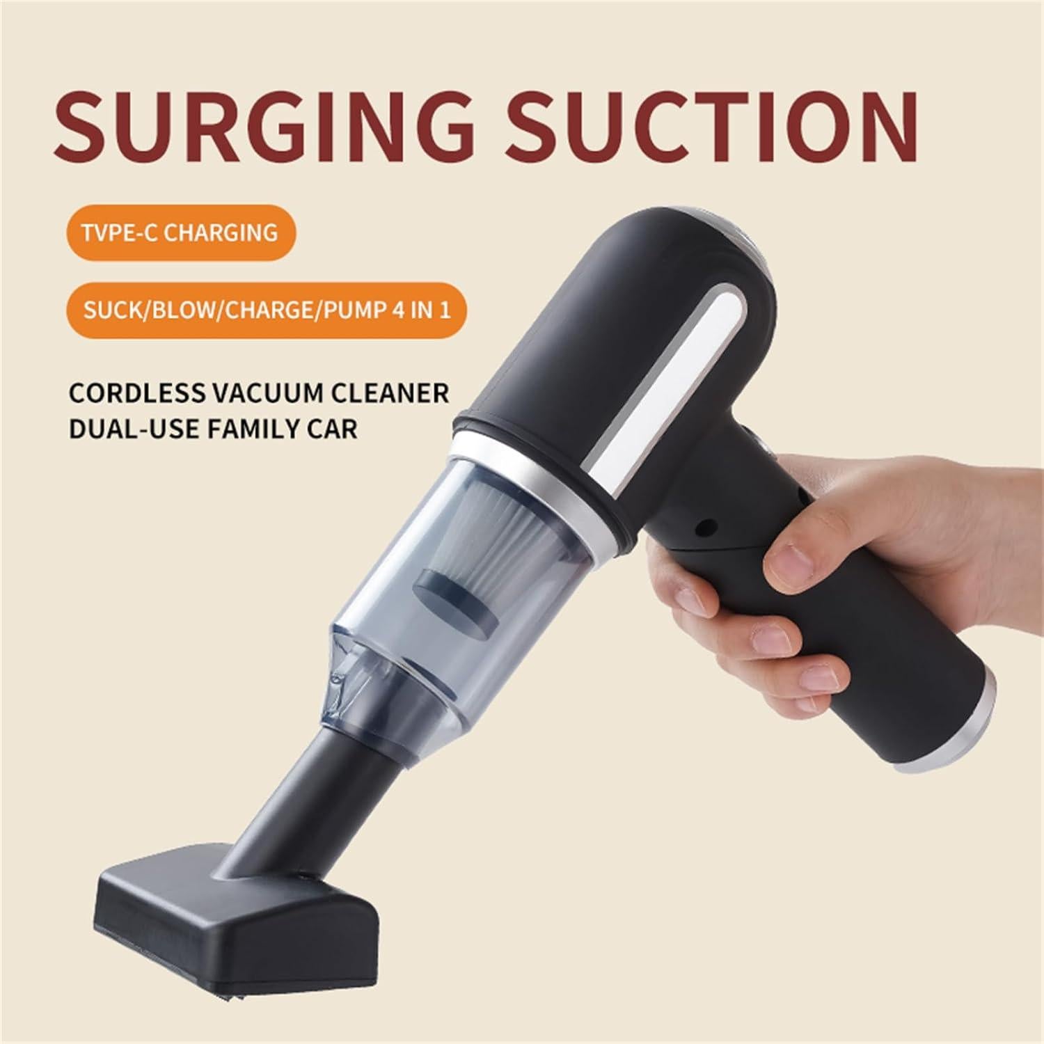 Aspiradora de Mano GIPIWYB GXCJ888 Recargable 2 en 1