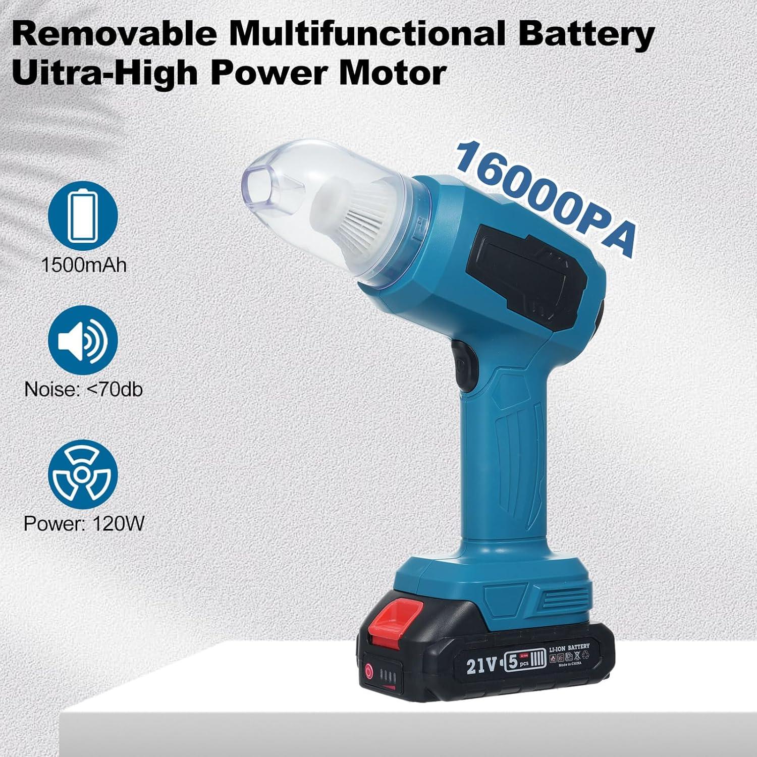 Aspiradora de Mano Inalámbrica Mulcort 16000PA 4 en 1