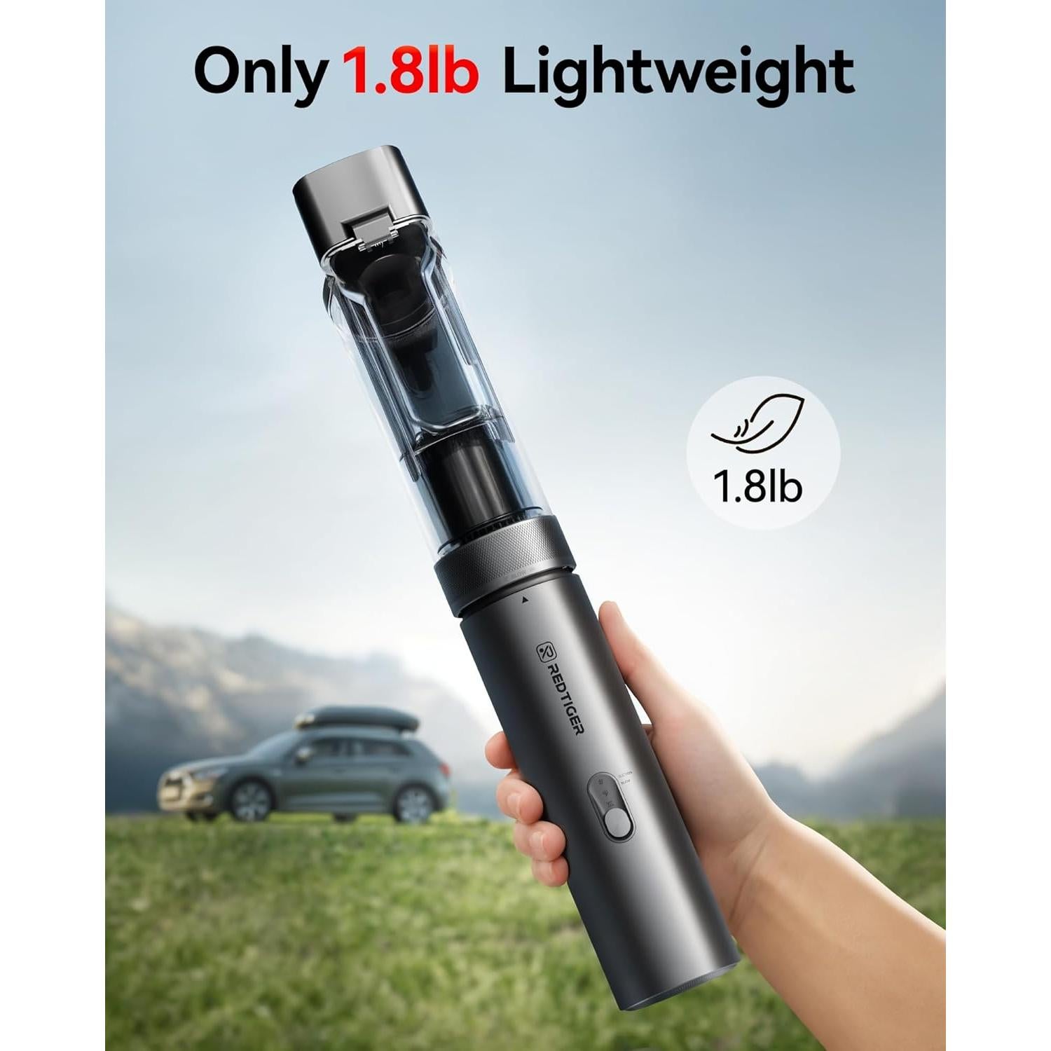 Aspiradora Inalámbrica REDTIGER VAC21 21000PA 70 Min Carga Rápida