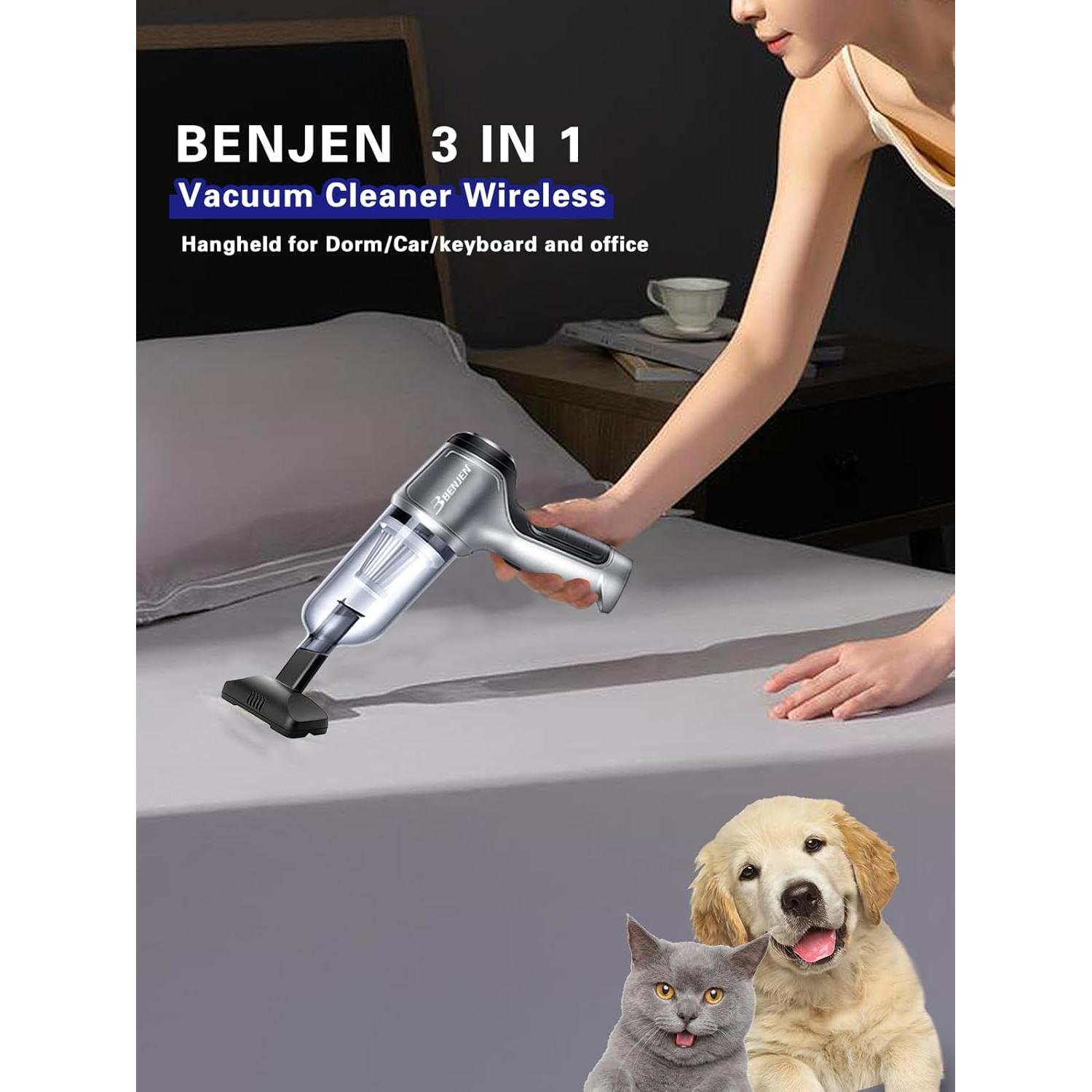 Aspiradora Portátil BENJEN 4 en 1 Inalámbrica 15000PA