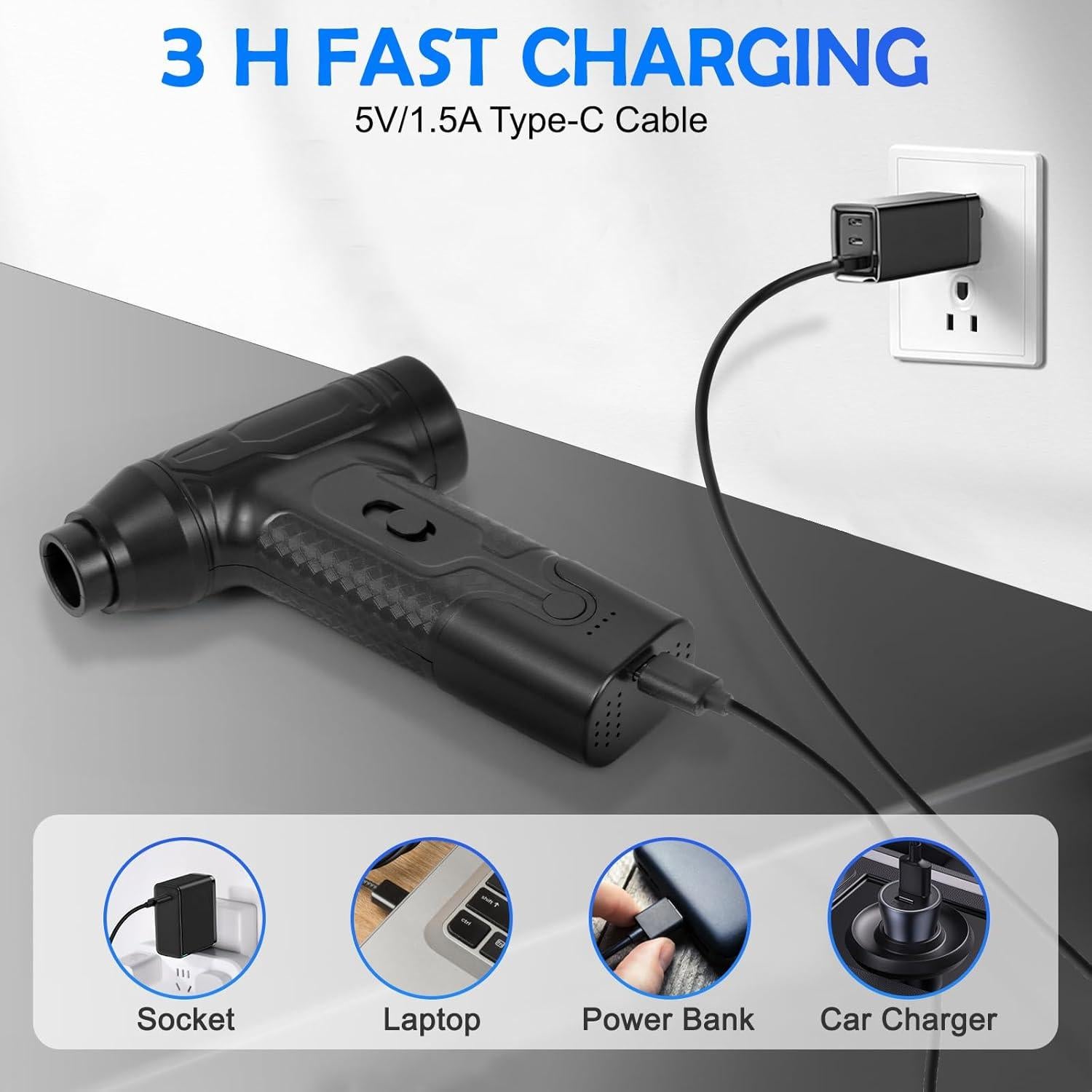 Soplador de Aire Comprimido GOSALISU 300000RPM Inalámbrico