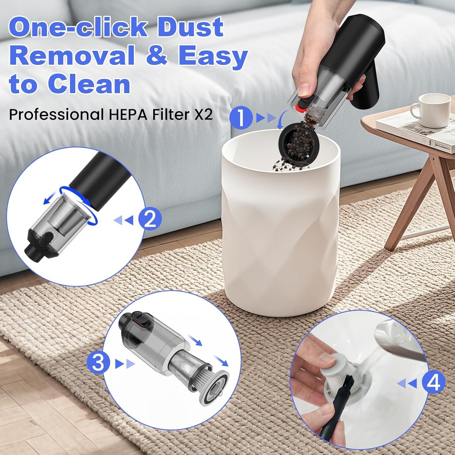 Aspiradora de Coche JYNSROU S2 Portátil 16000PA Sin Cable