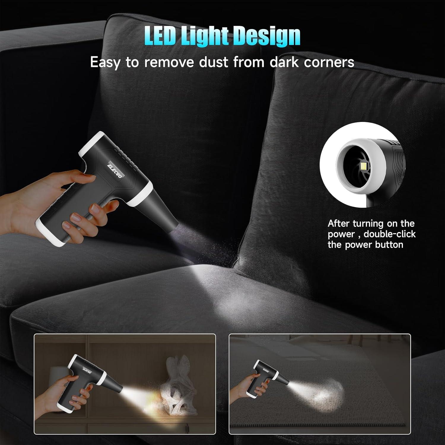 Soplador y Aspiradora Eléctrica ELECGO 150000 RPM 120W