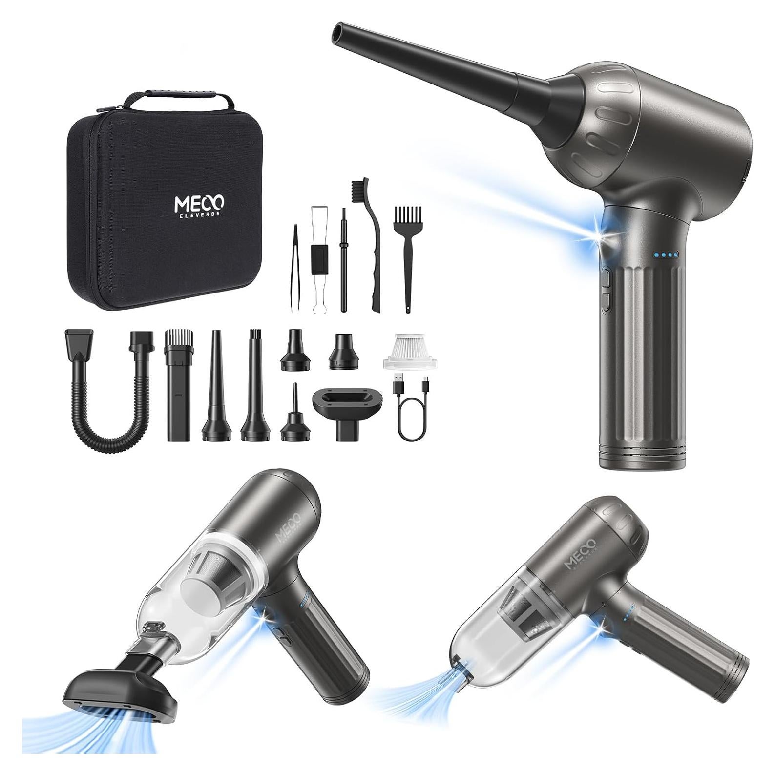 Soplador de Aire Comprimido MECO ELEVERDE 4 en 1 130000RPM