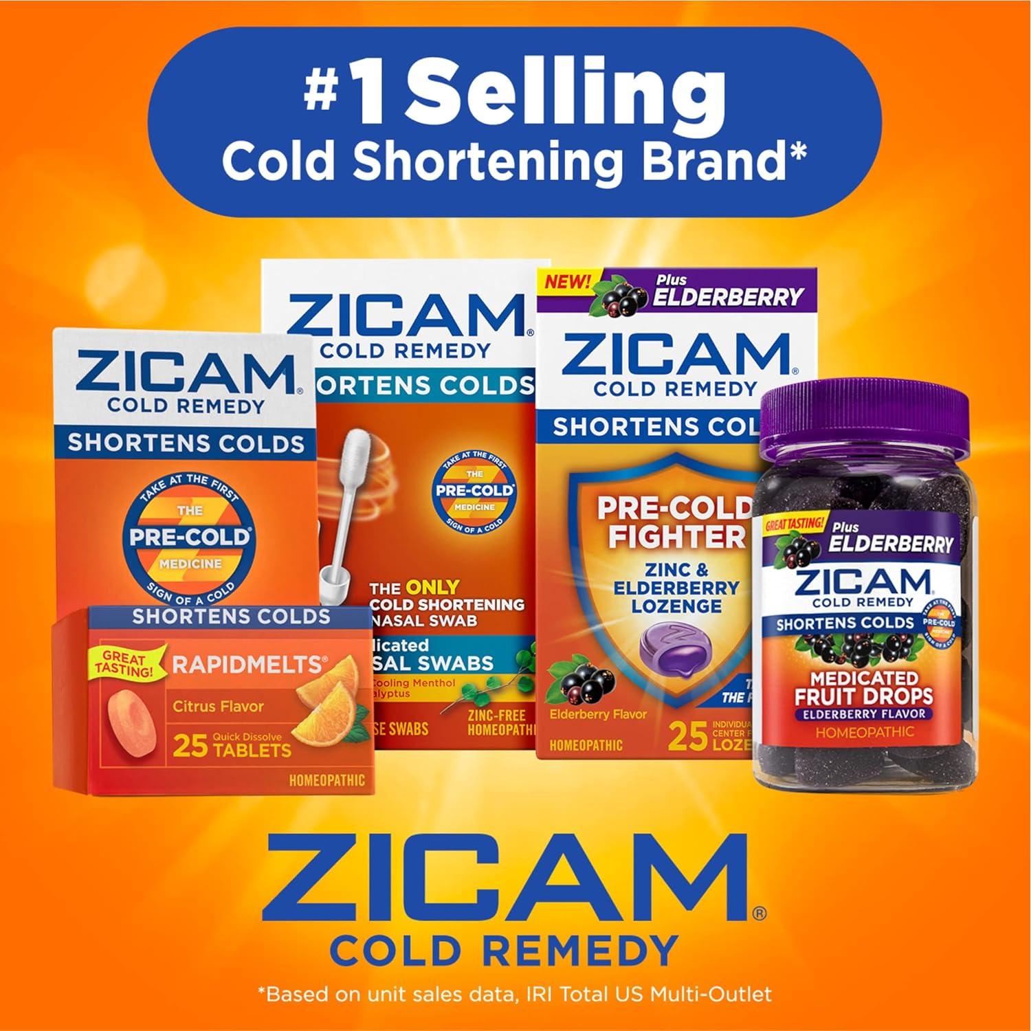Zicam Remedio para el Resfriado Zinc Rapidmelts Cereza 18 Tabletas