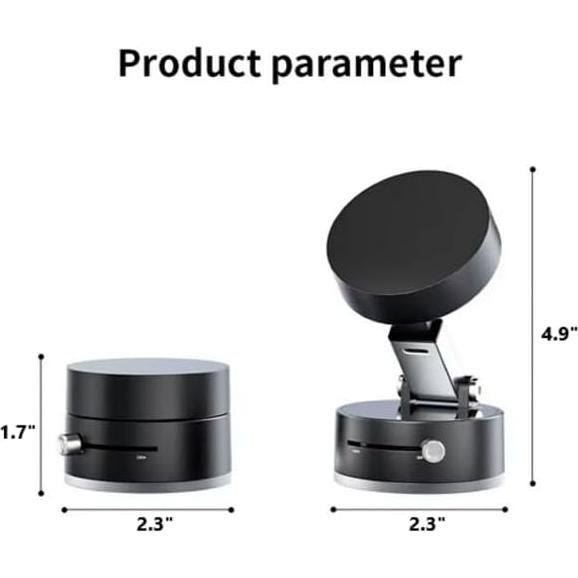 Soporte para Teléfono Móvil Magnético Plegable Succión Negro