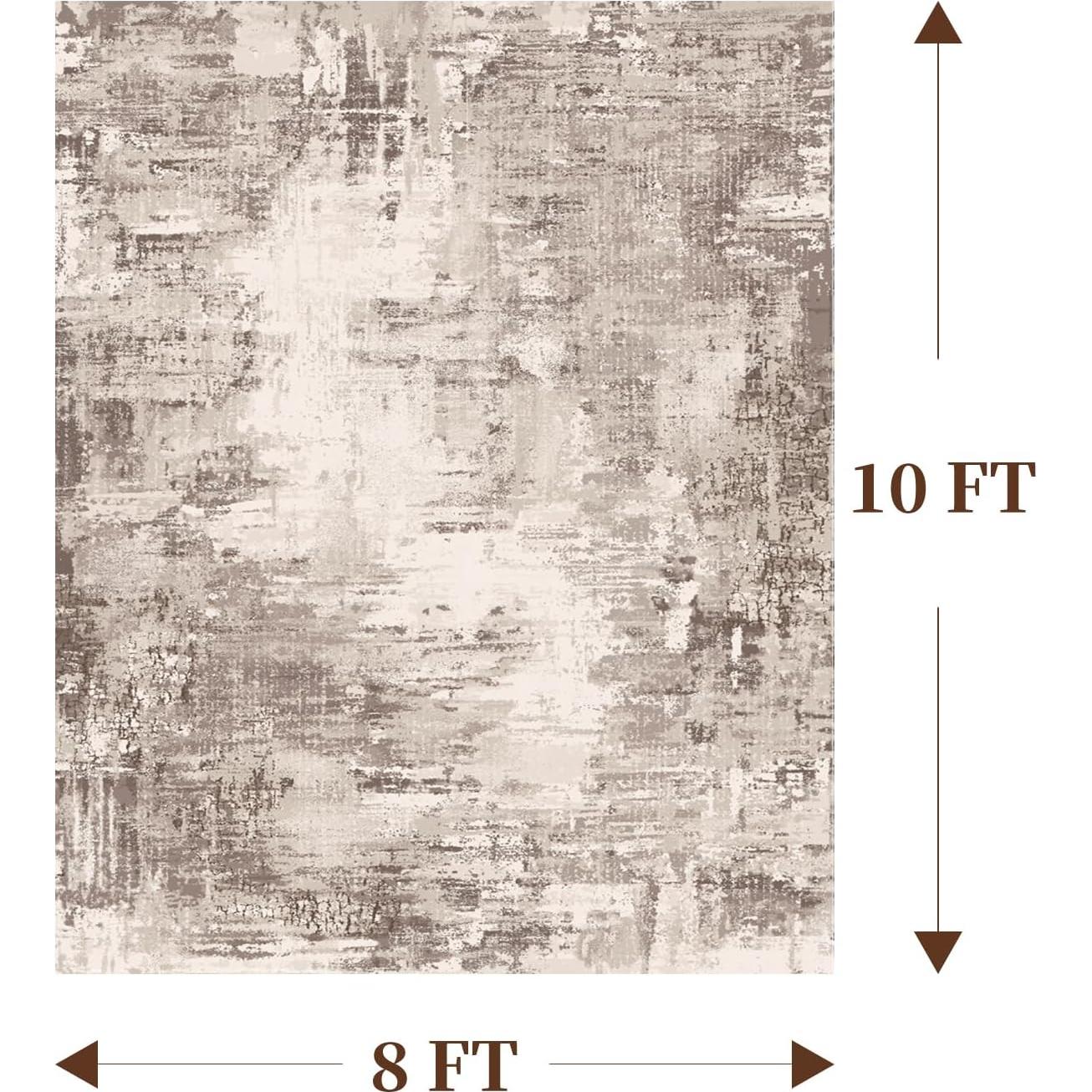 Alfombra MontVoo 8x10 Lavable Antideslizante Suave Marrón