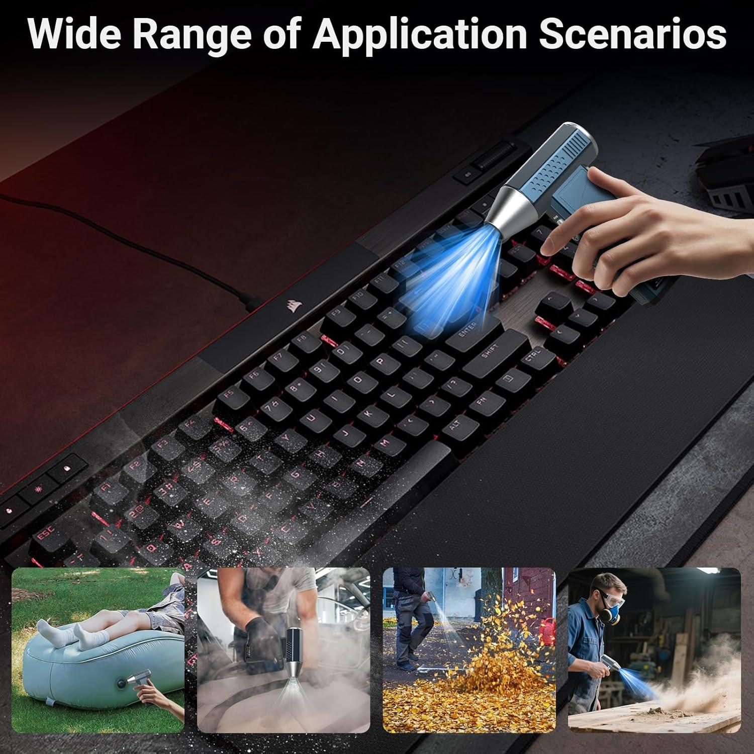 Soplador de Aire Comprimido Hingso 380000RPM Recargable 6000mAh