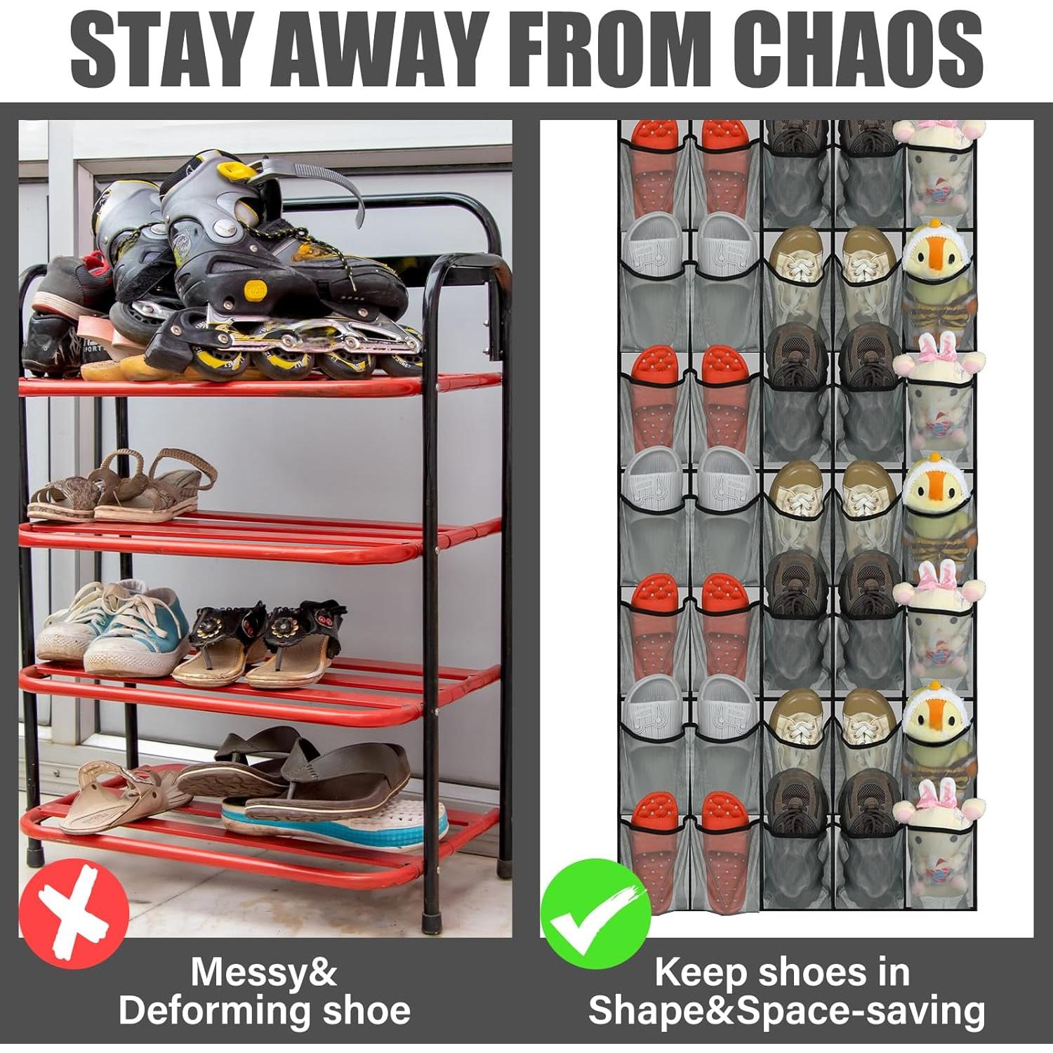 Organizador de Zapatos Windyun 2 Pcs 35 Bolsillos Malla