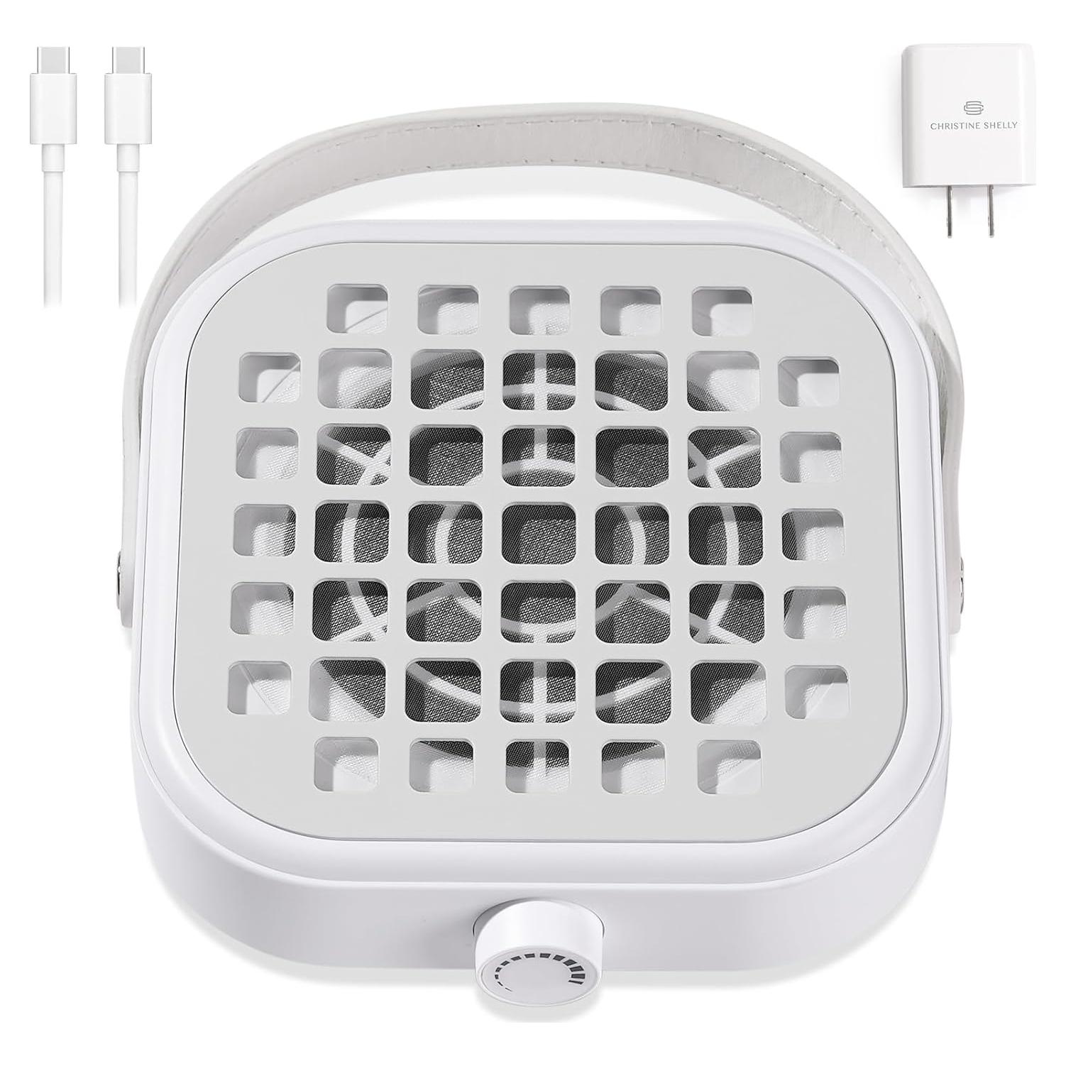 Extractor de Polvo de Uñas CHRISTINE SHELLY 6000RPM Blanco