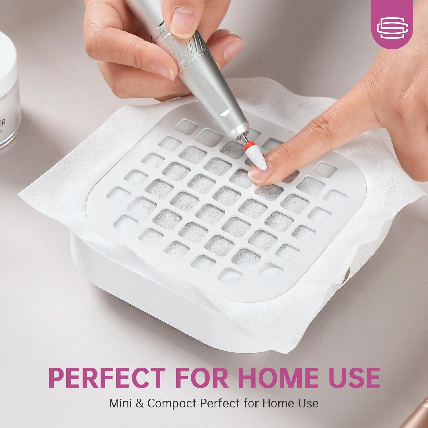 Extractor de Polvo de Uñas CHRISTINE SHELLY 6000RPM Blanco