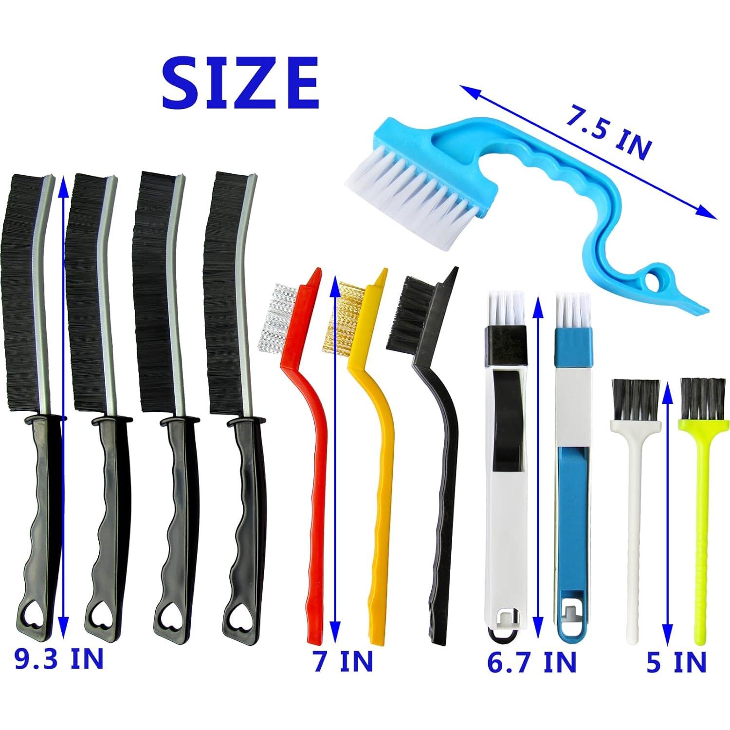 12 Cepillos de Limpieza de Ranuras CRAFNEW - Multiusos para Baño y Cocina